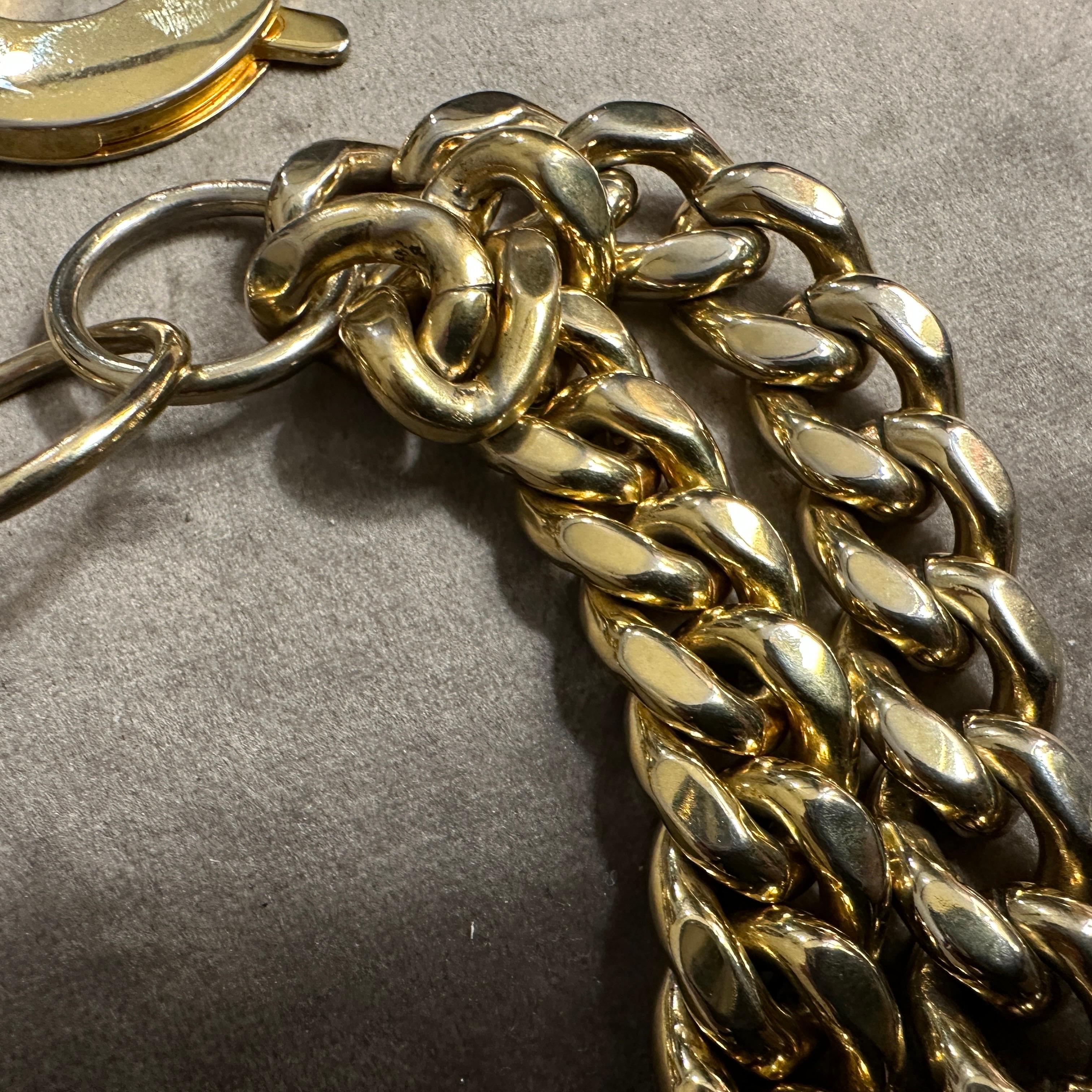 Una splendida collana a catena o cintura in ottone degli anni '80 di Genny in vendita 4