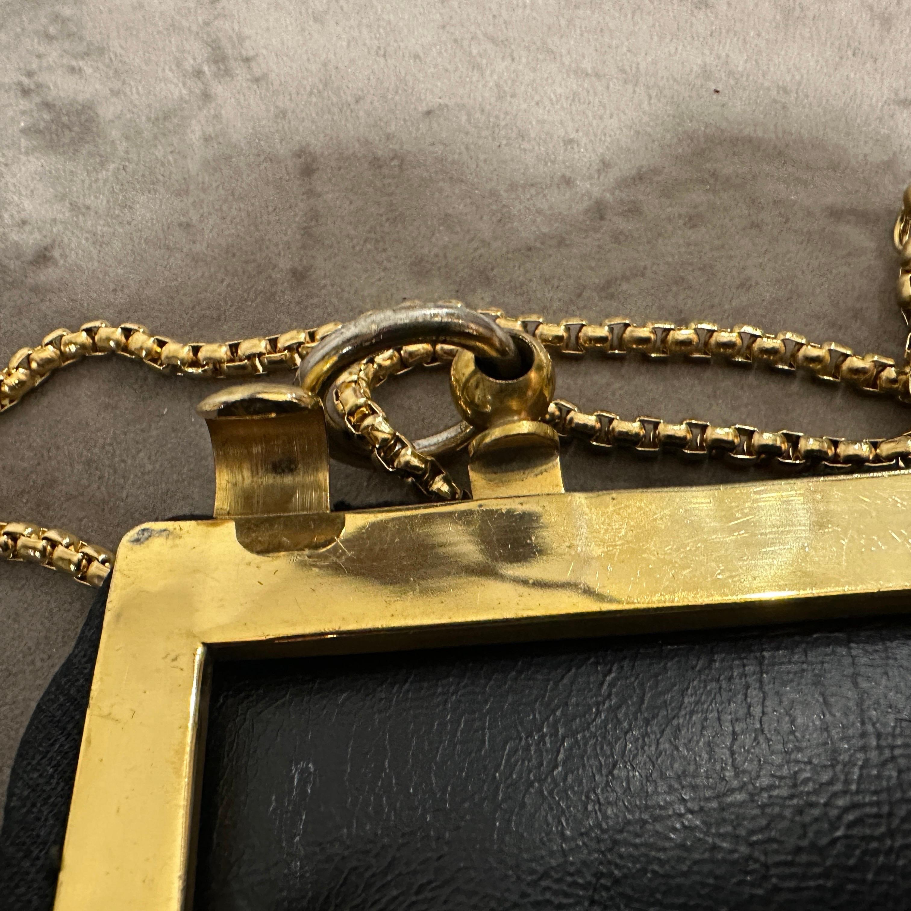 Borsa a mano di lusso degli anni '80 in Fabrice nera e ottone di Roberta Di Camerino in vendita 8