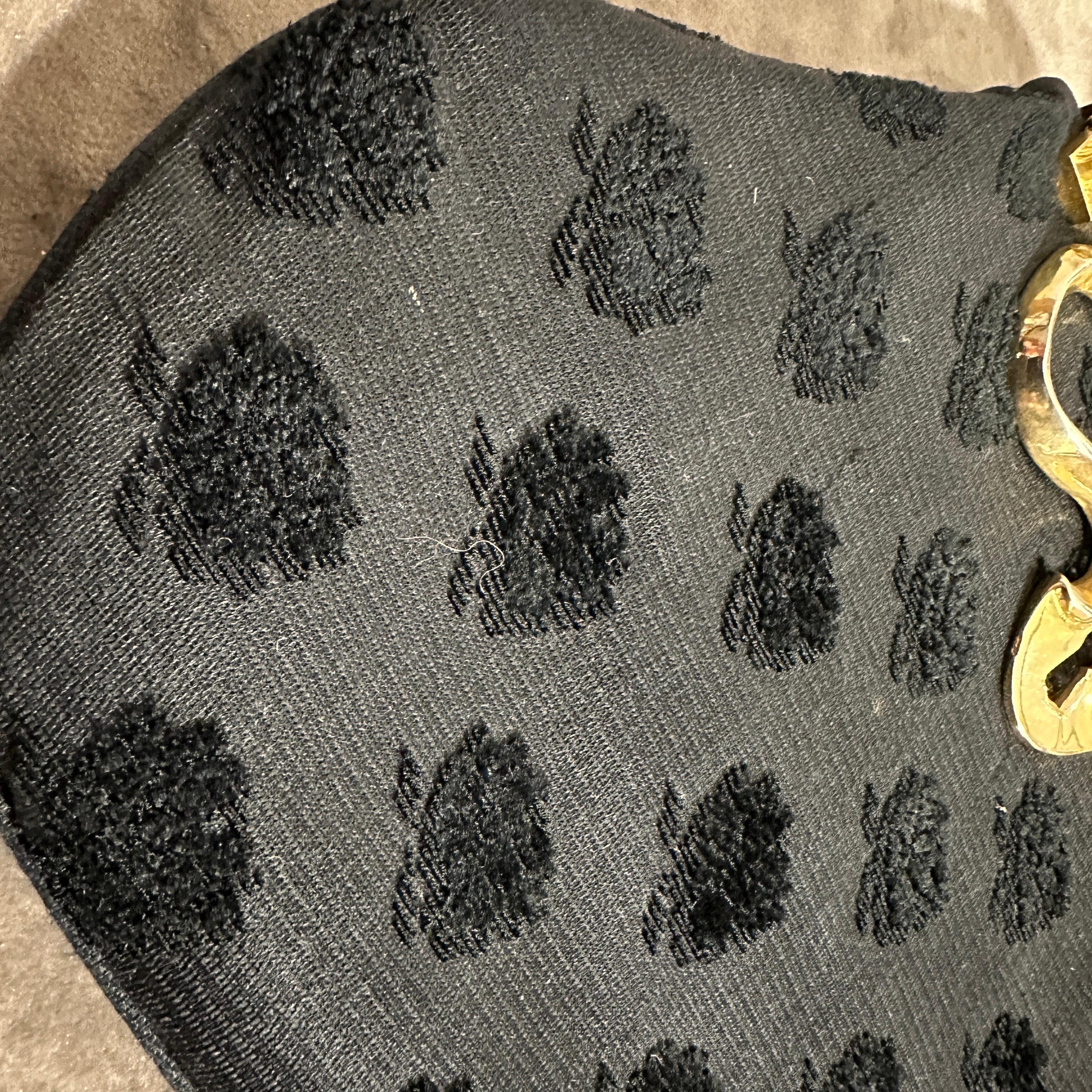 Borsa a mano di lusso degli anni '80 in Fabrice nera e ottone di Roberta Di Camerino in vendita 12