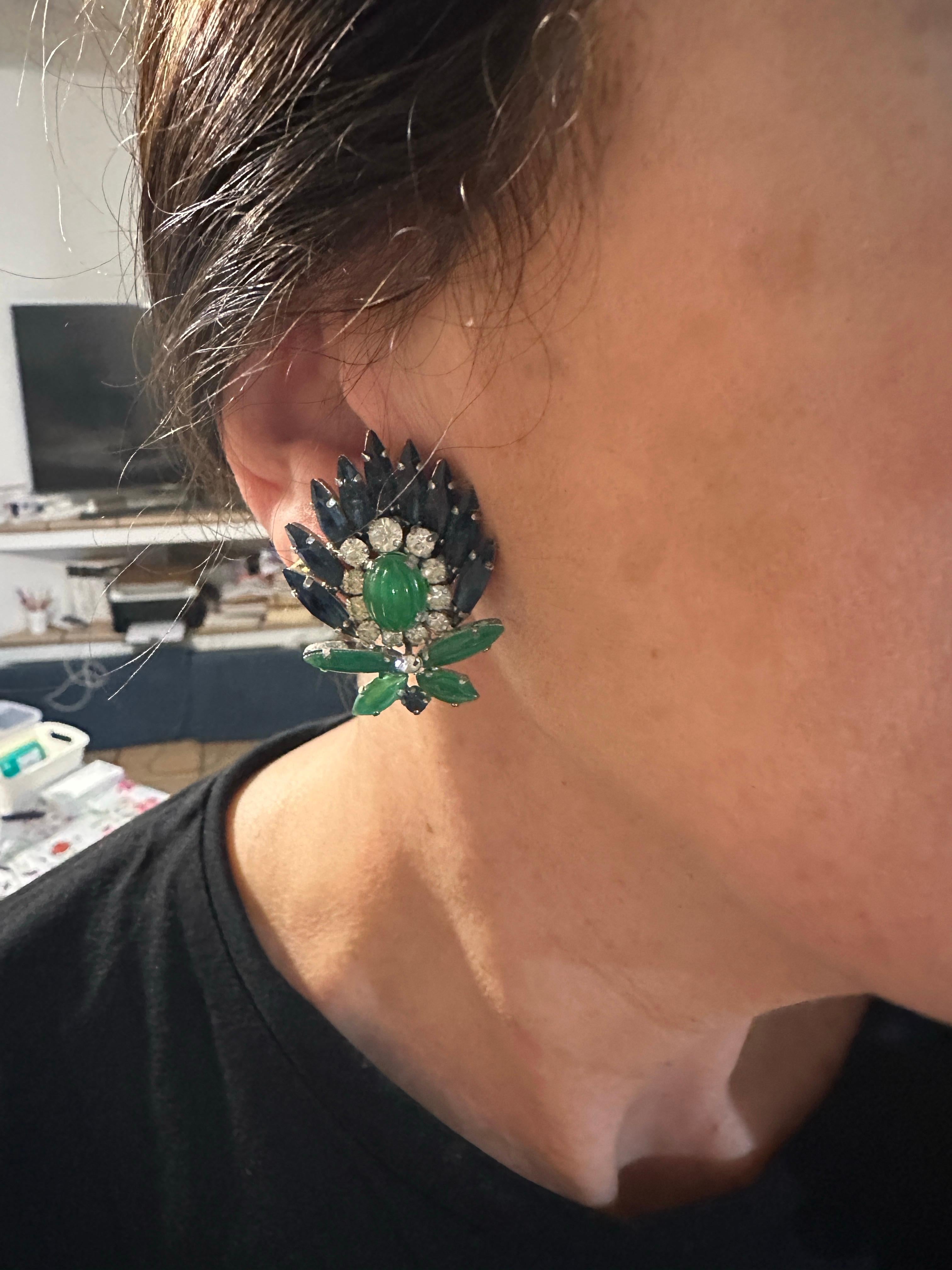 1960s Costume Jewelry Clip-on Earrings by Christian Dior For Sale 10