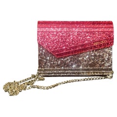 21st Century Jimmy Choo Sparkling Pink and Silver Clutch Bag
