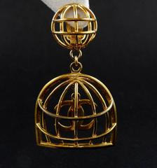 Chanel iconic gold cage earrings 1970s