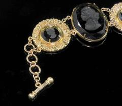 Bronze and engraved Murano glass bracelet by Patrizia Daliana