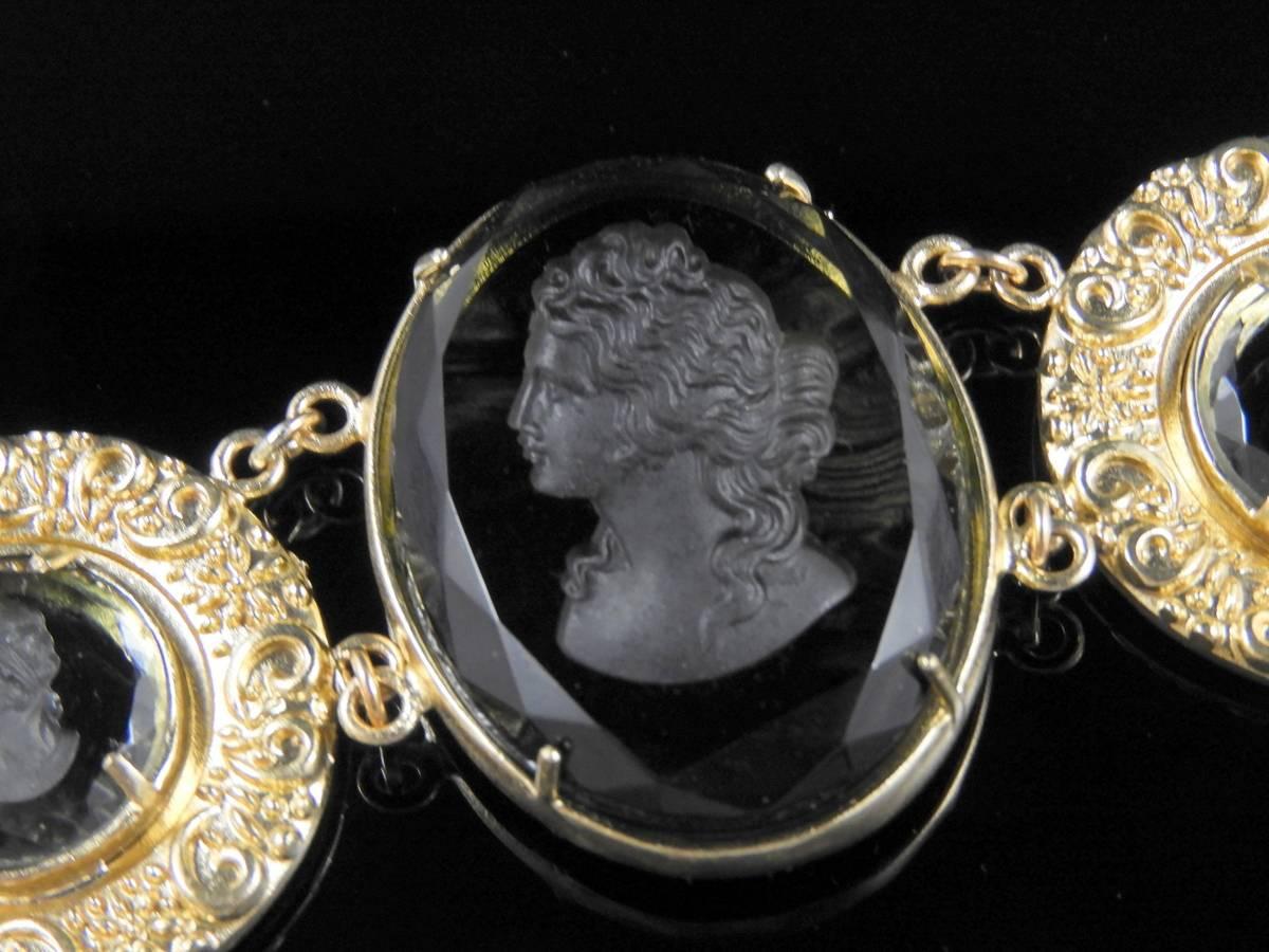 Women's Bronze and engraved Murano glass bracelet by Patrizia Daliana 
