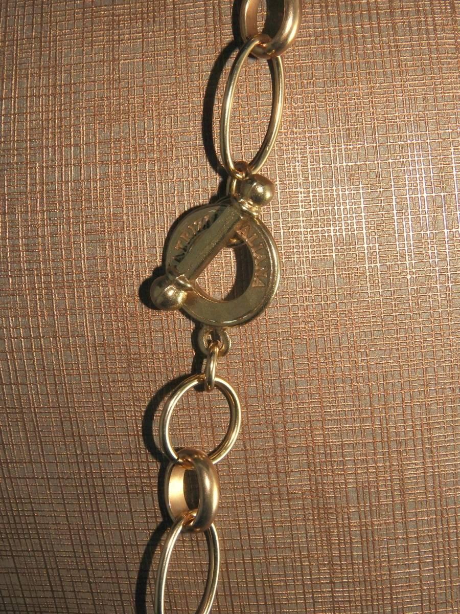 bronze chain and greenpaste glass cabochon pendant by Patrizia Daliana 2