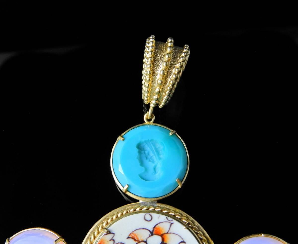 bronze Cross pendant and chain by Patrizia Daliana 1