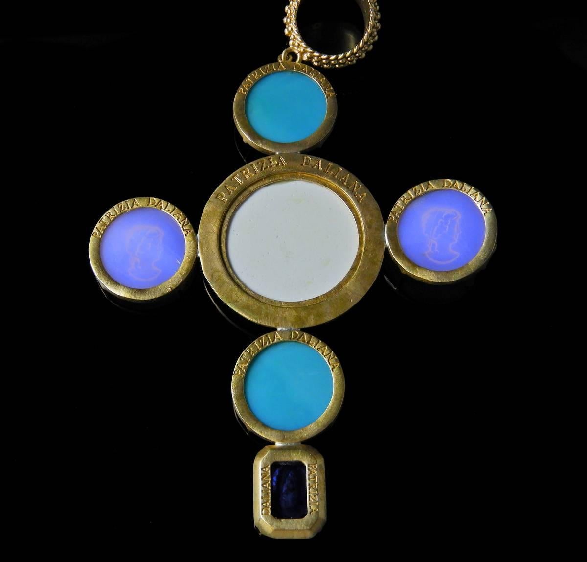 bronze Cross pendant and chain by Patrizia Daliana 4