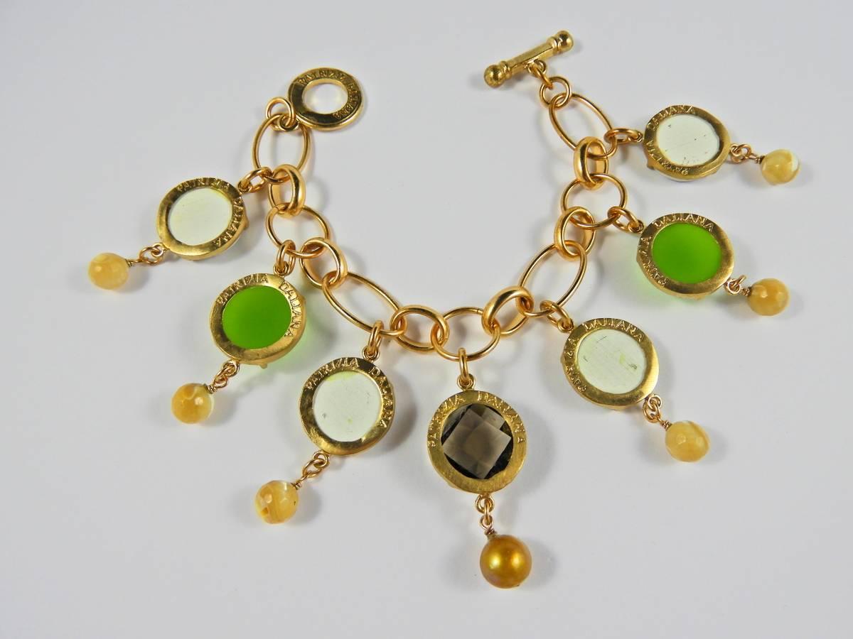 Bronze charm bracelet by Patrizia Daliana 1