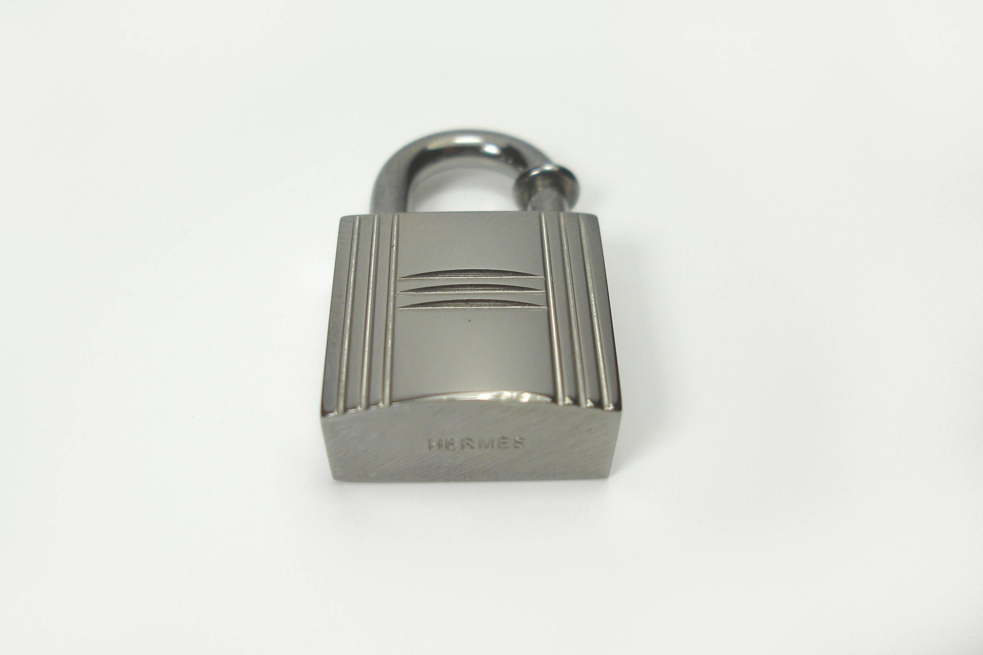 RARE Hermès Ruthenium lock Charm / BRAND NEW  1