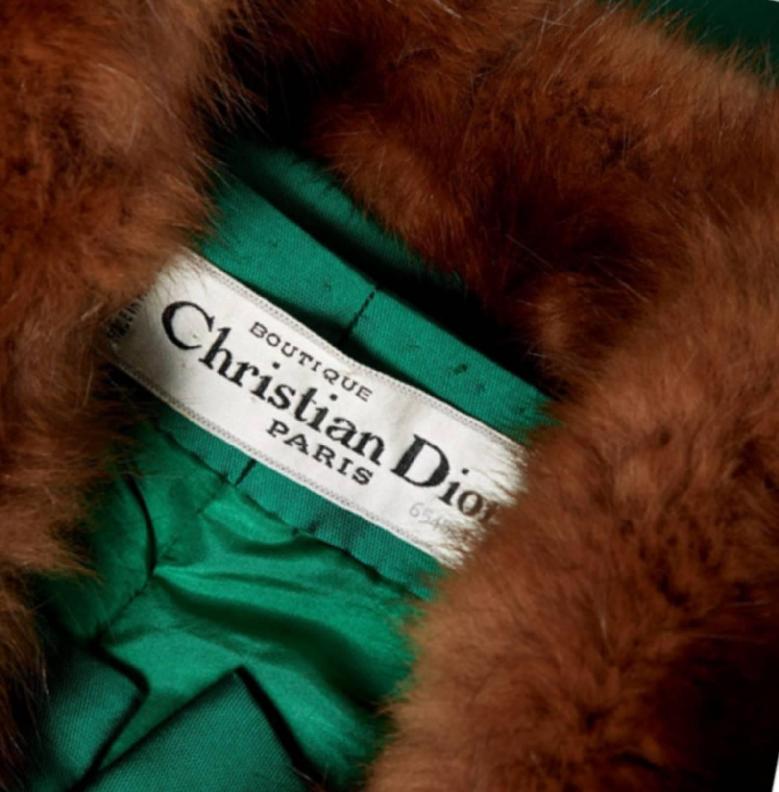 Christian Dior Vintage Coat Piéce Unique Size 10 - 12 US, Circa 1950s - 1960s 4