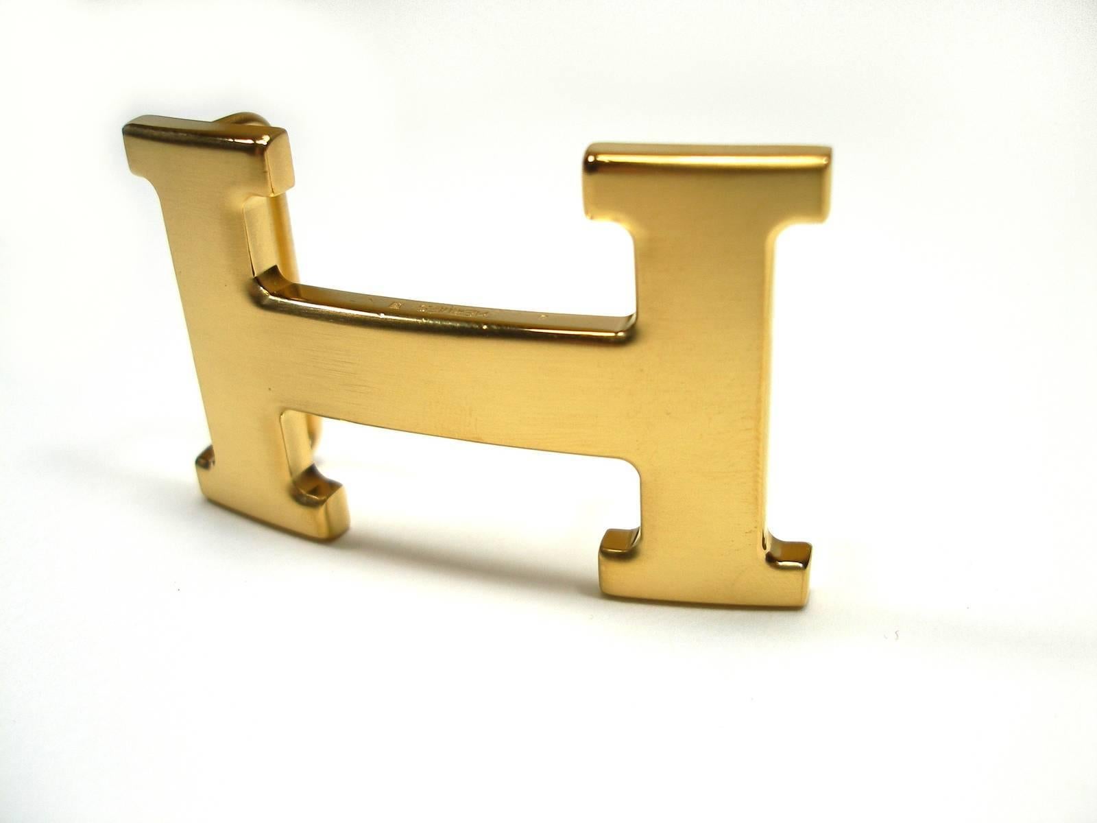 Brown Hermès H Constance Buckle Gold Brushed 3.2 cm / Good Condition