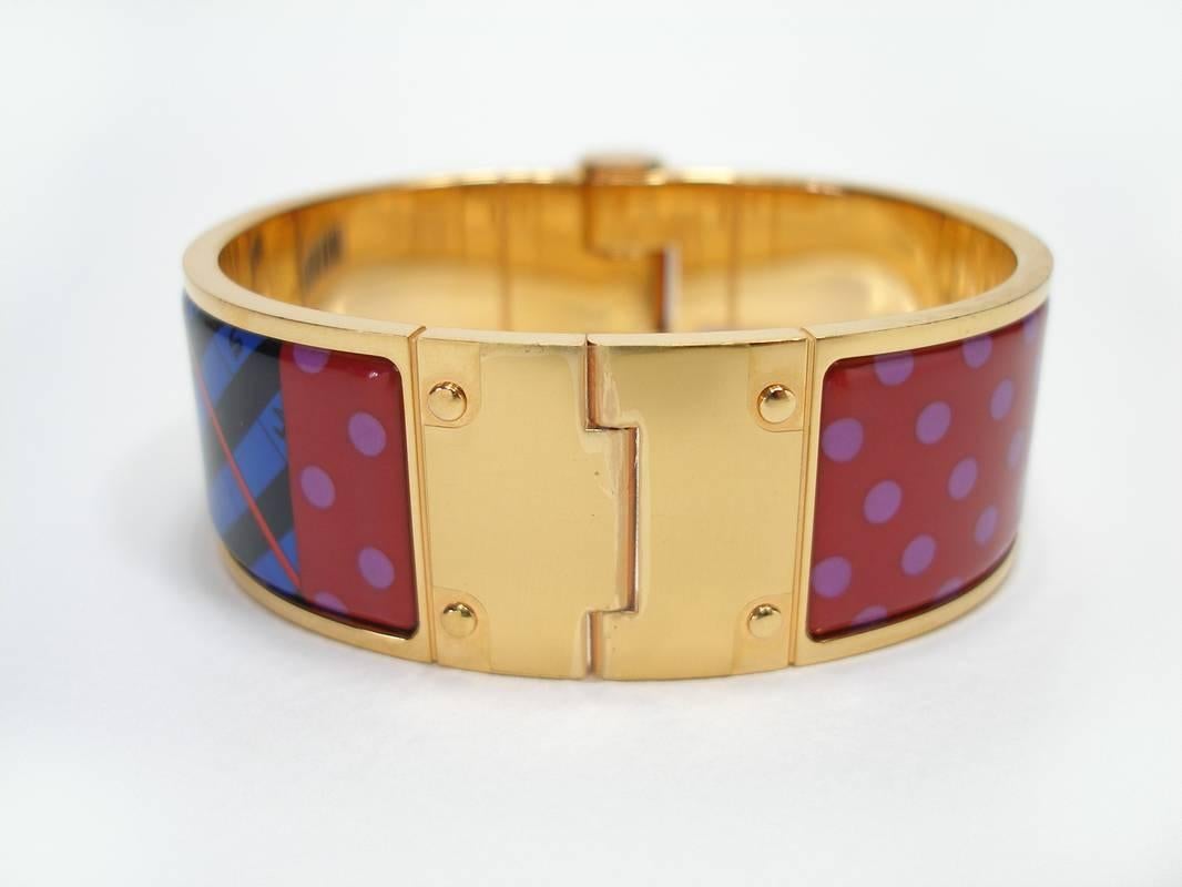 Hermès Bracelet Charniére Astrlogie A Pois Rose Gold Plated Hadware  1