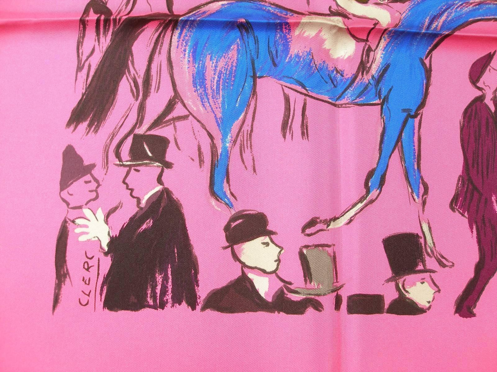 MAGNIFIC
Hermès scarf Paddock Model
Design by Jean-Louis Clerc 
First édition 1955 
Reprinted in 2004 and 2015, which attests to its success. 
Tags and copyright are intacts 
Édition 2015 
Dimensions : 90 x 90 cm 
100 % twill silk
Sorry no box , its