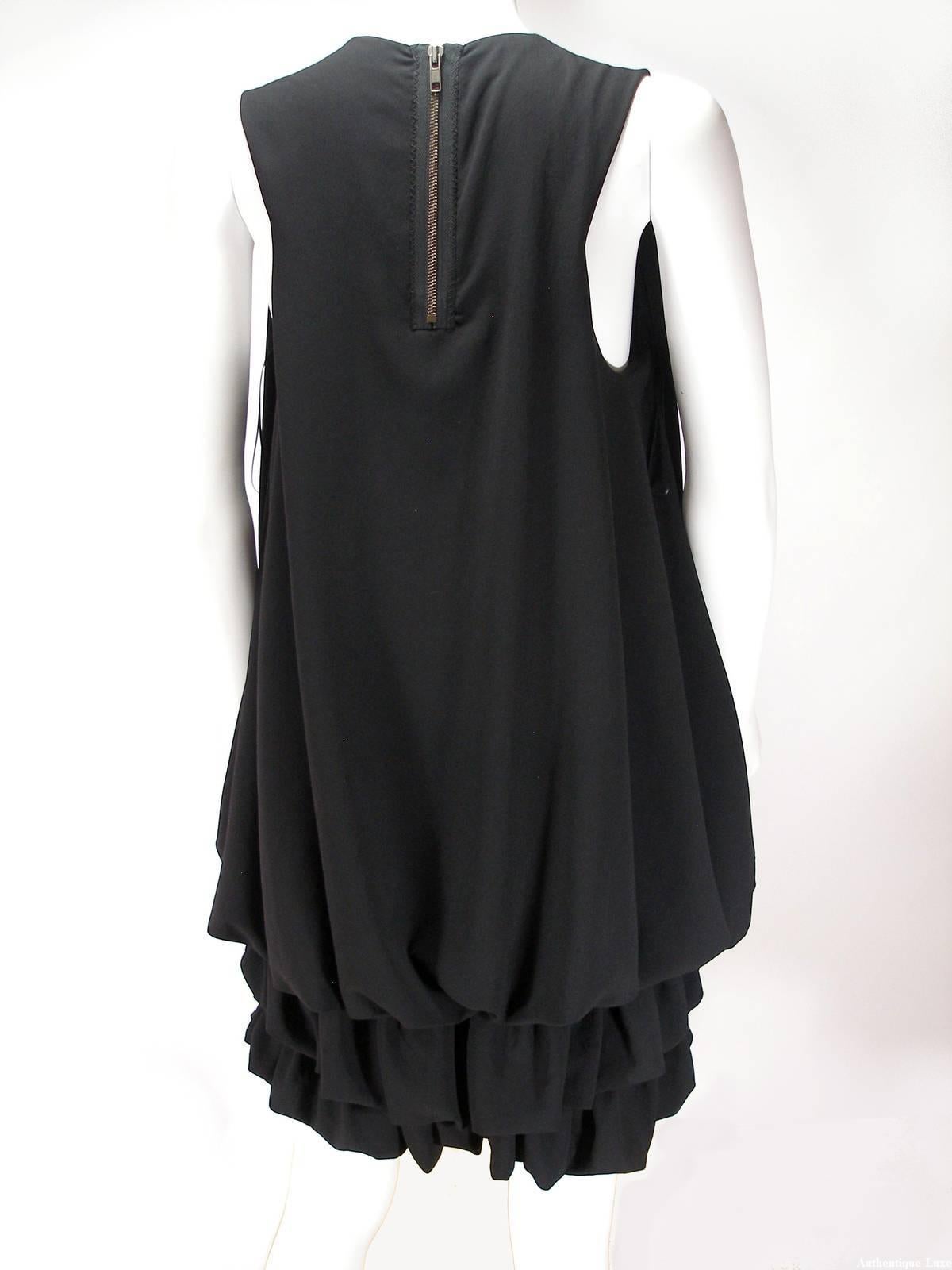 Givenchy Black Polyester Mini Dress 38 French Size / Excellente Condition For Sale 3
