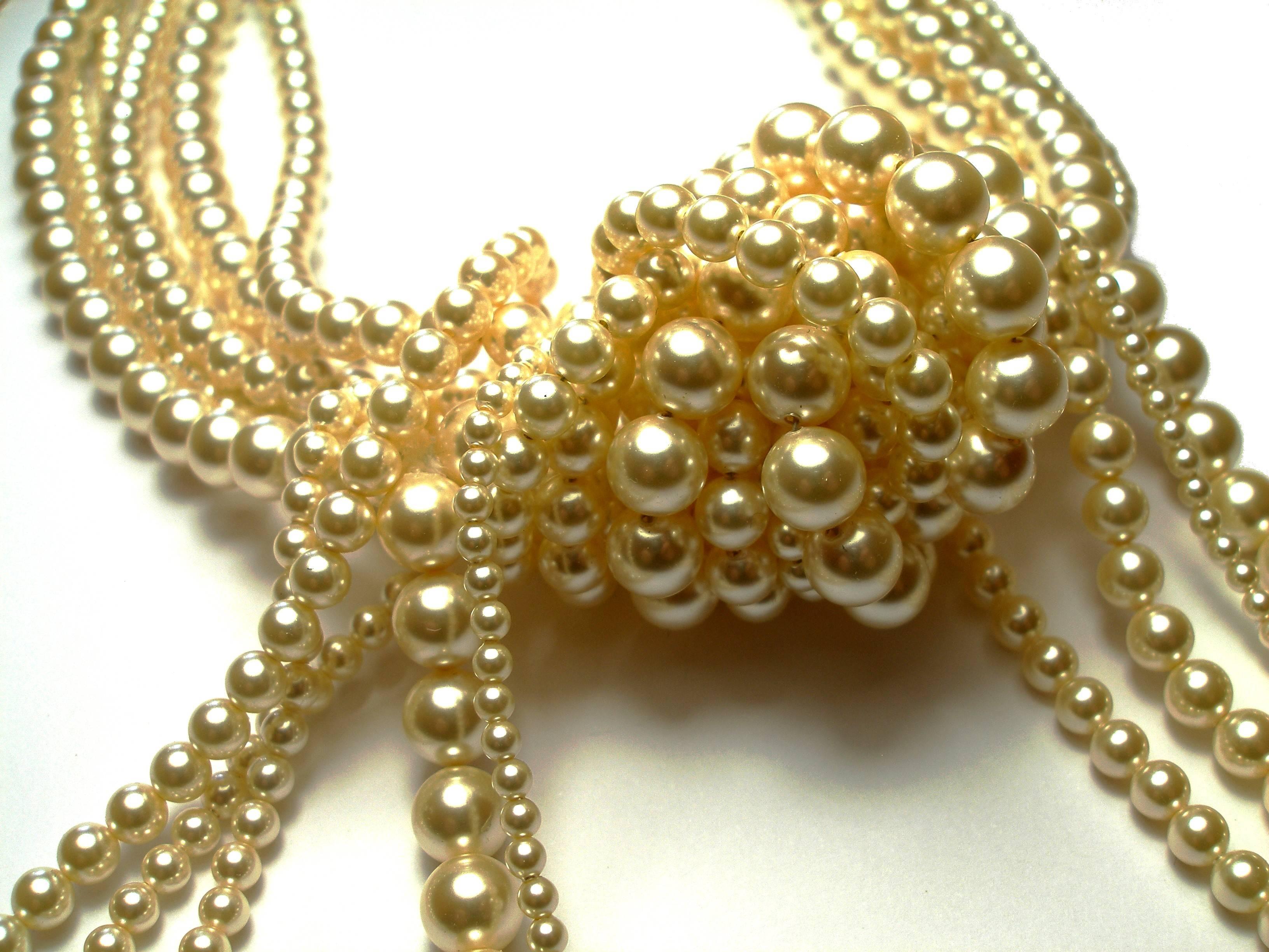 chanel multi strand necklace