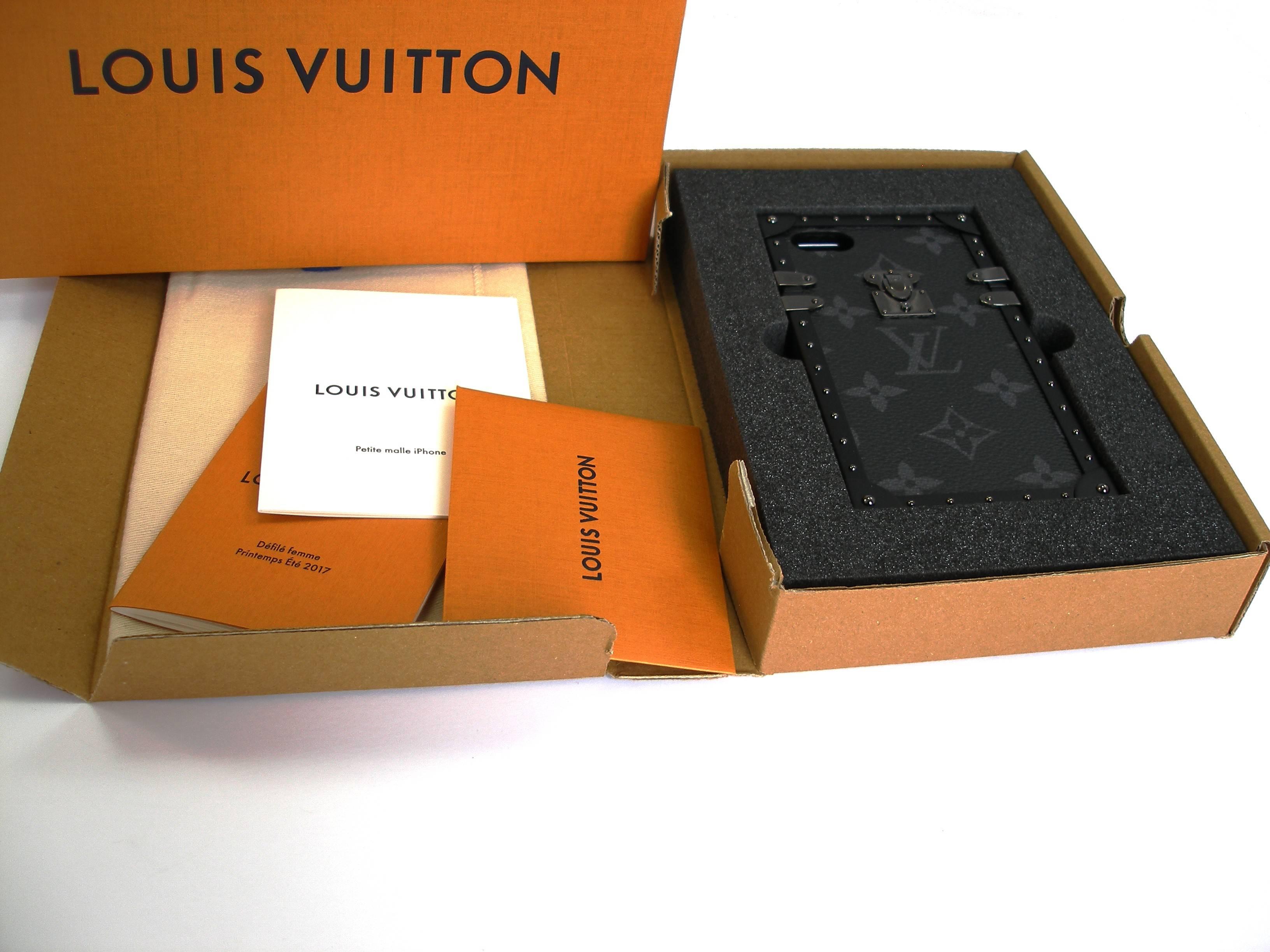 Black Louis Vuitton Eye-Trunk I Phone 7 eclipse Petite Malle BNIB Original receipt For Sale