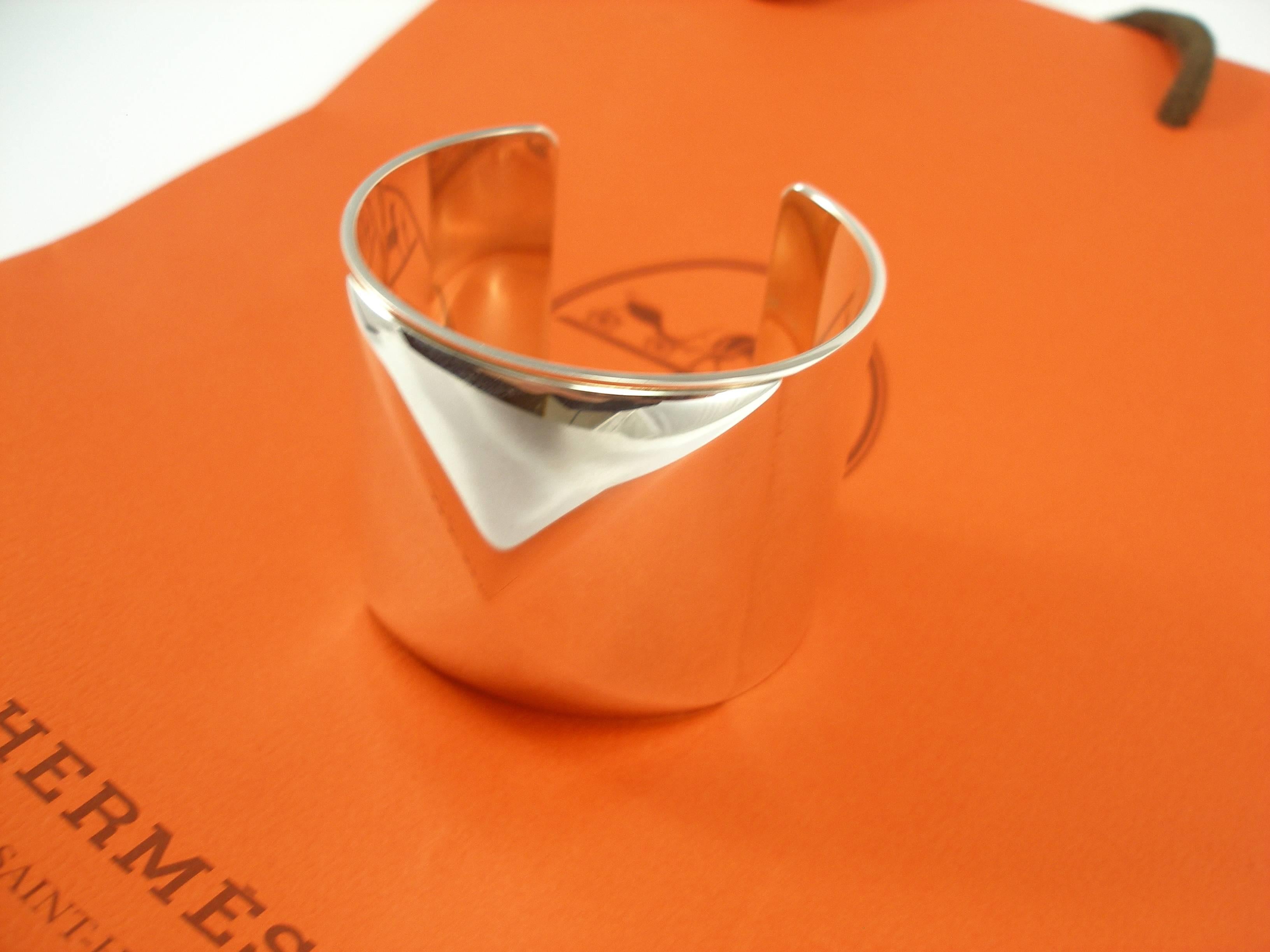 Women's Hermès Médor Cuff Bracelet silver / RARE