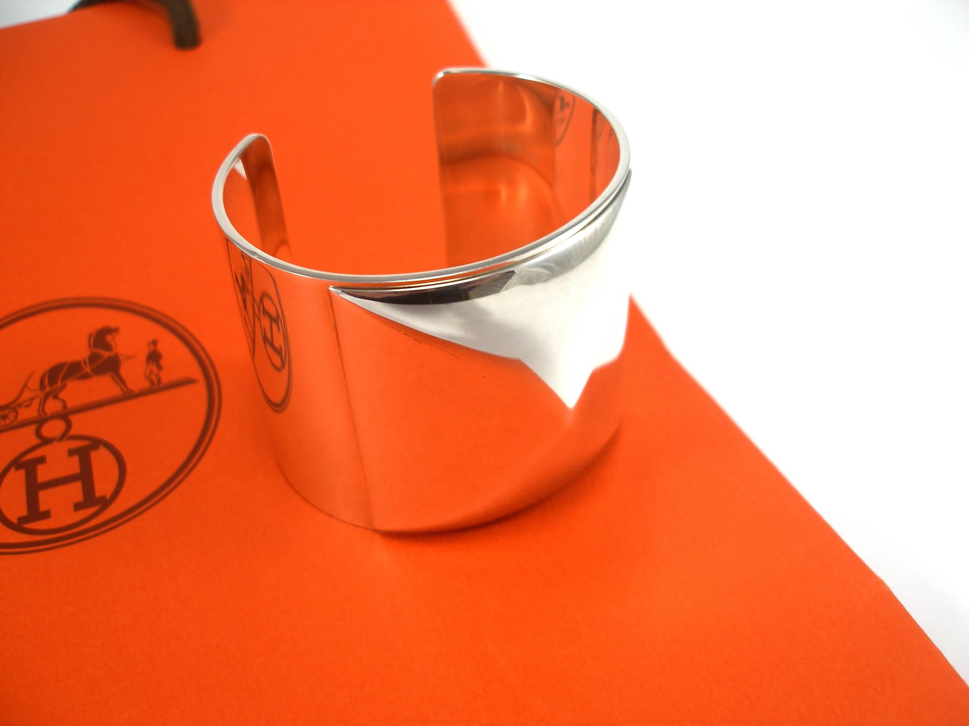 Hermès Médor Cuff Bracelet silver / RARE 1