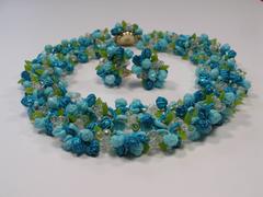 EXCEPTIONAL Dior Germany Vintage necklace & Earings clips / Year 1966