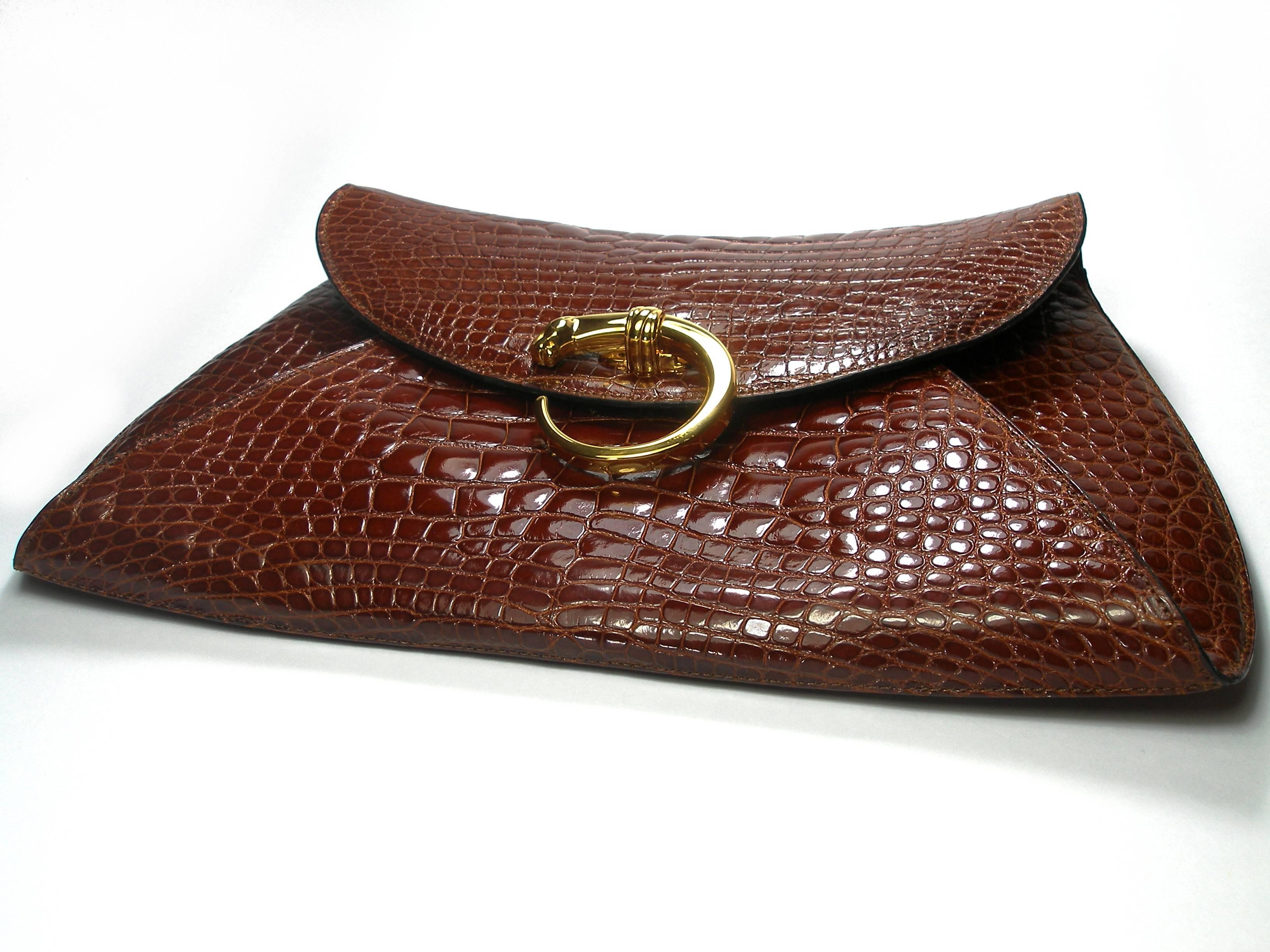 Brown RARE Cartier Panthere Vintage clutch 