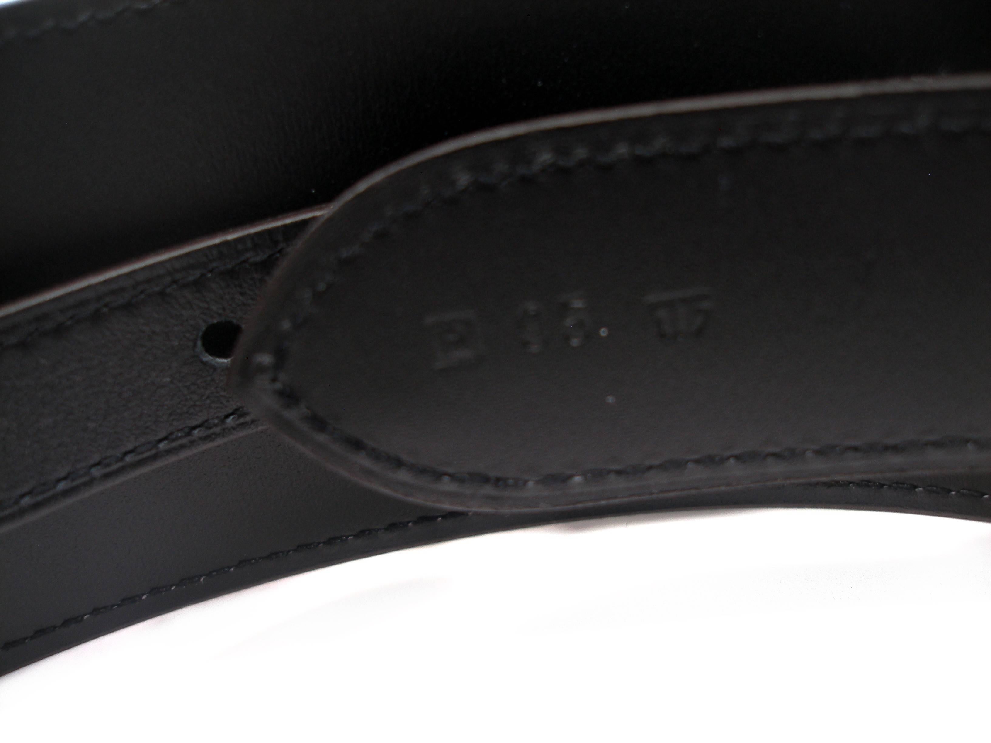 Hermès Piano Belt black box leather / Brand New For Sale 1