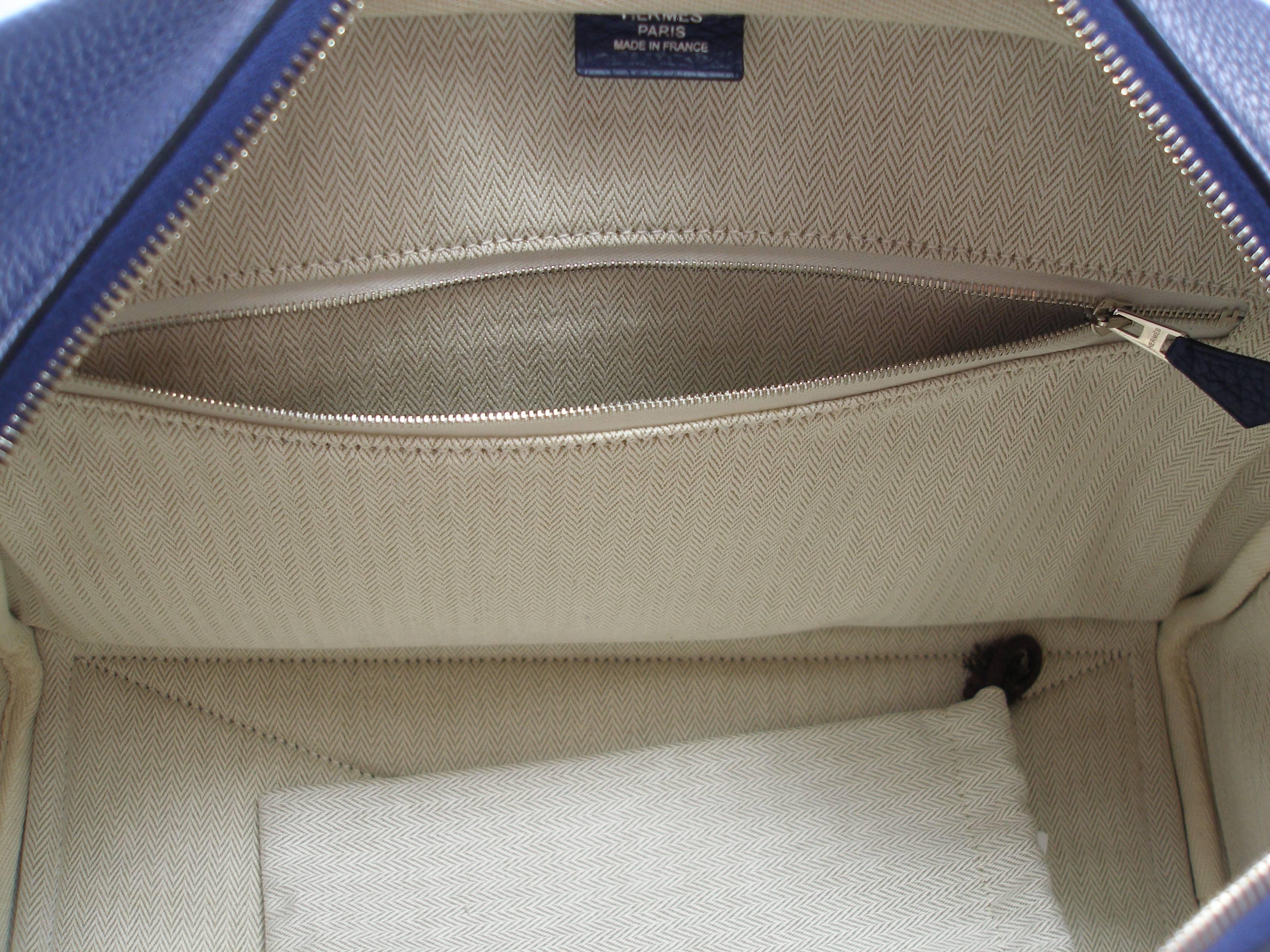 Women's Hermes Victoria II 35cm Blue Clemence Palladium HDW / BNIB