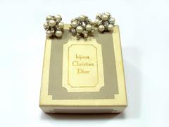 Dior Vintage 1960 Clip Earring set and brooch /  Good Condition