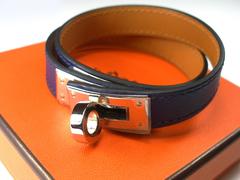 Hermès Kelly Bracelet bleu saphir and palladium Hadware / BRAND NEW / RARE