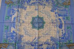 Hermès scarf AZULEJOS silk twill 90 X 90 CM / RARE AND BRAND NEW