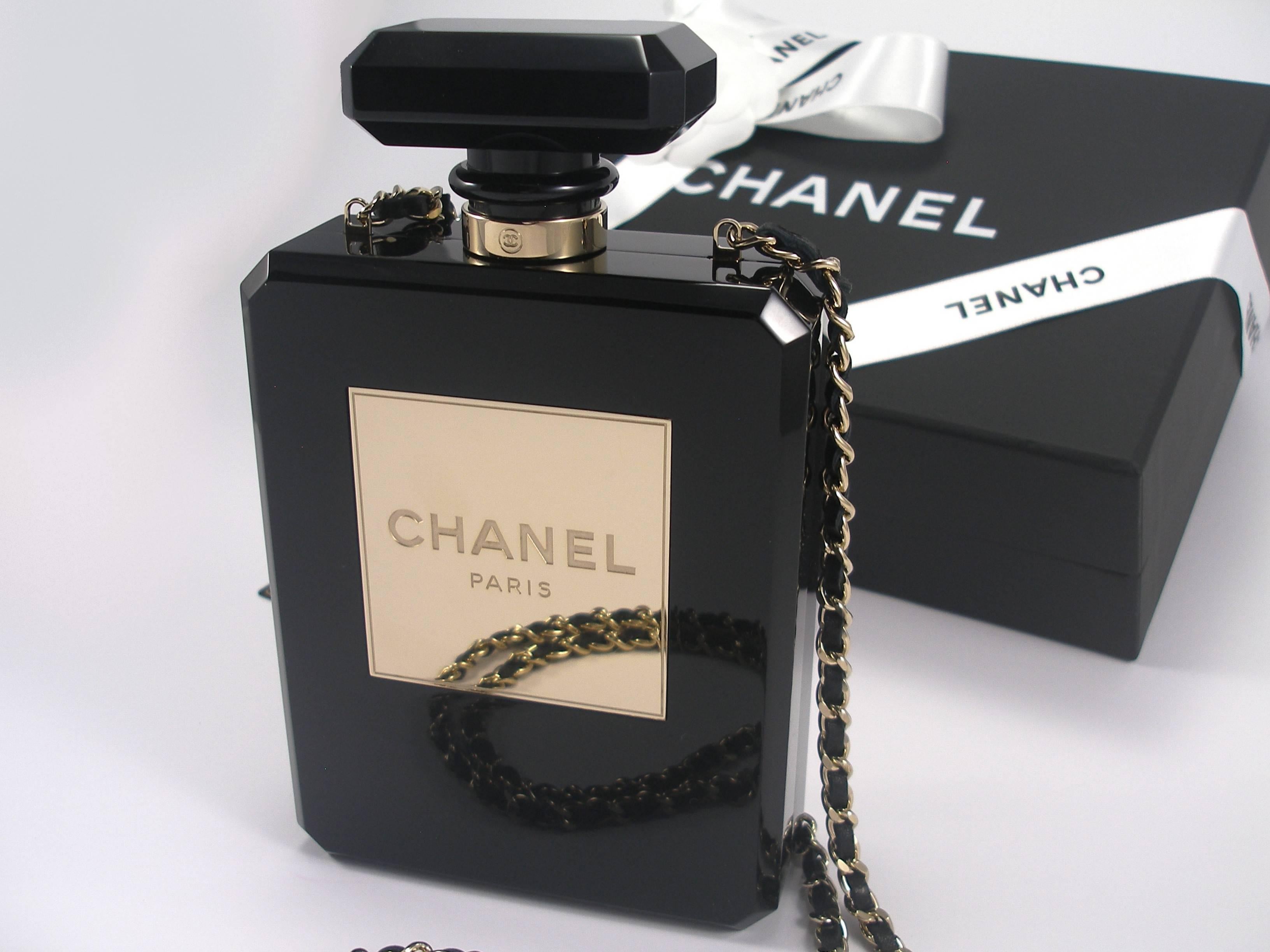 Chanel Black Perfume Bottle Bag Limited Edition / VERY RARE and COLLECTOR 2