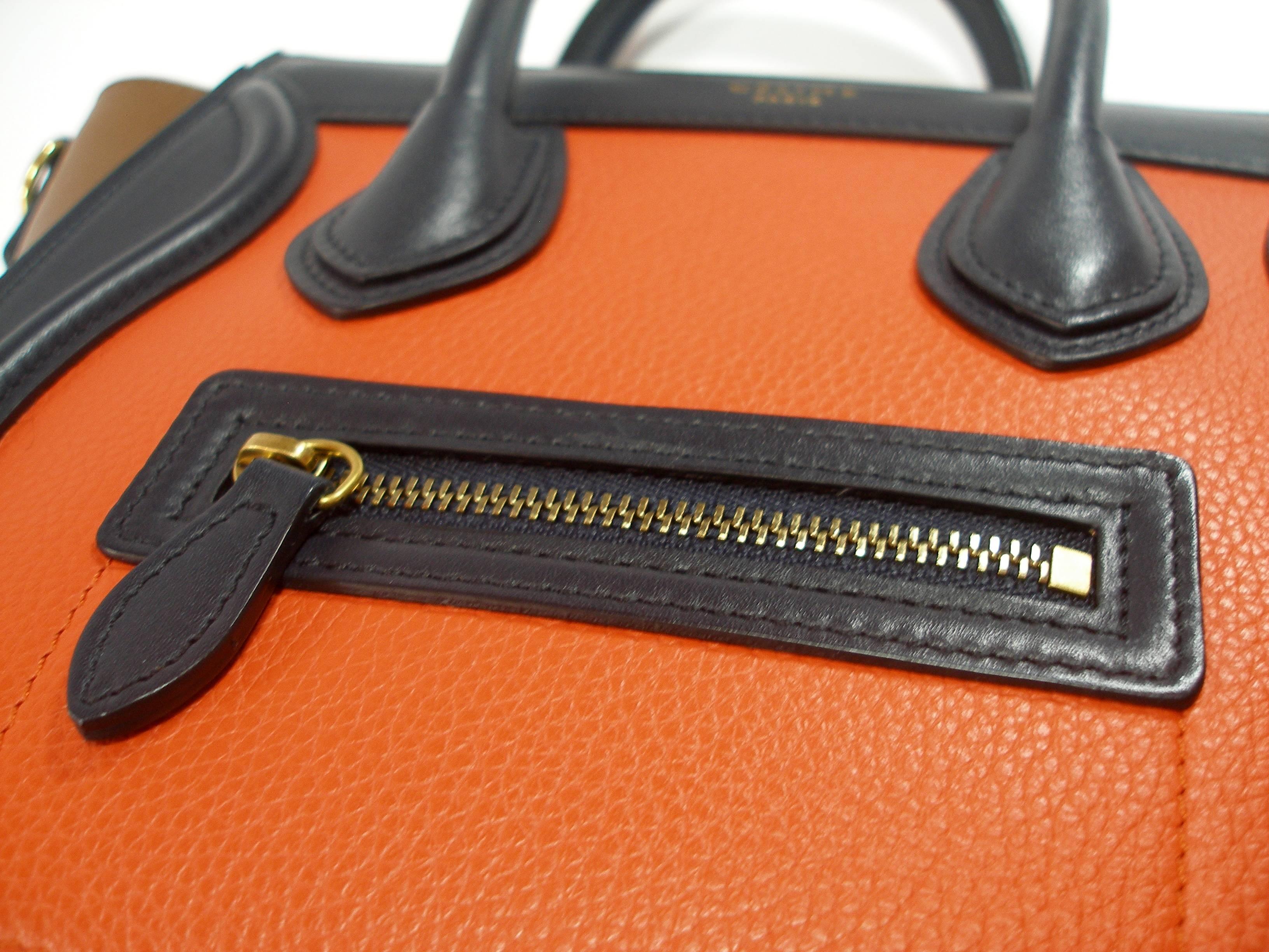 Céline Mini Luggage Multi-color Calfskin Leather Handle Bag / RARE COLOR In New Condition In VERGT, FR