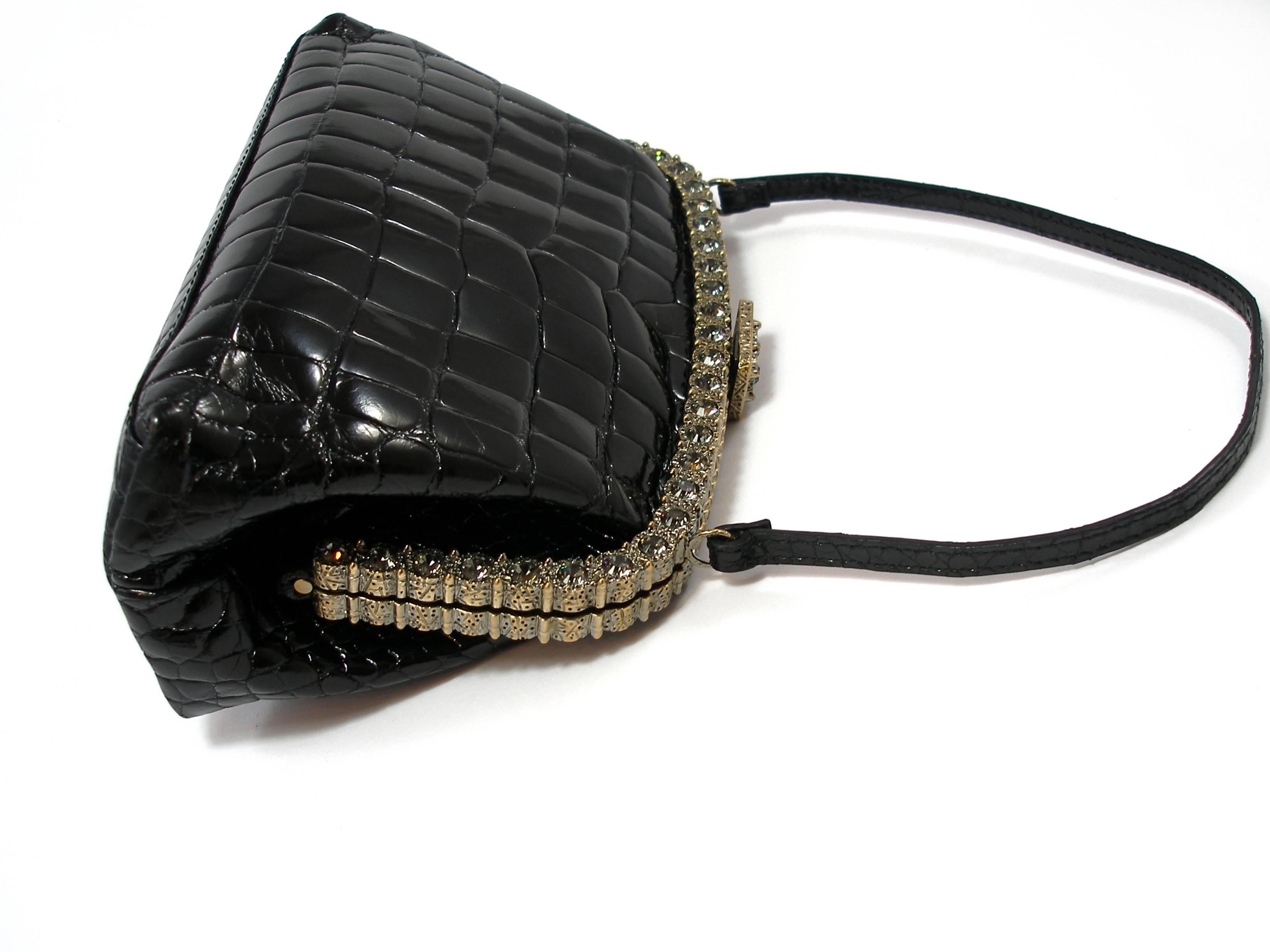 Women's Valentino Evening bag in Alligator and crystal / Edition Limited very rare