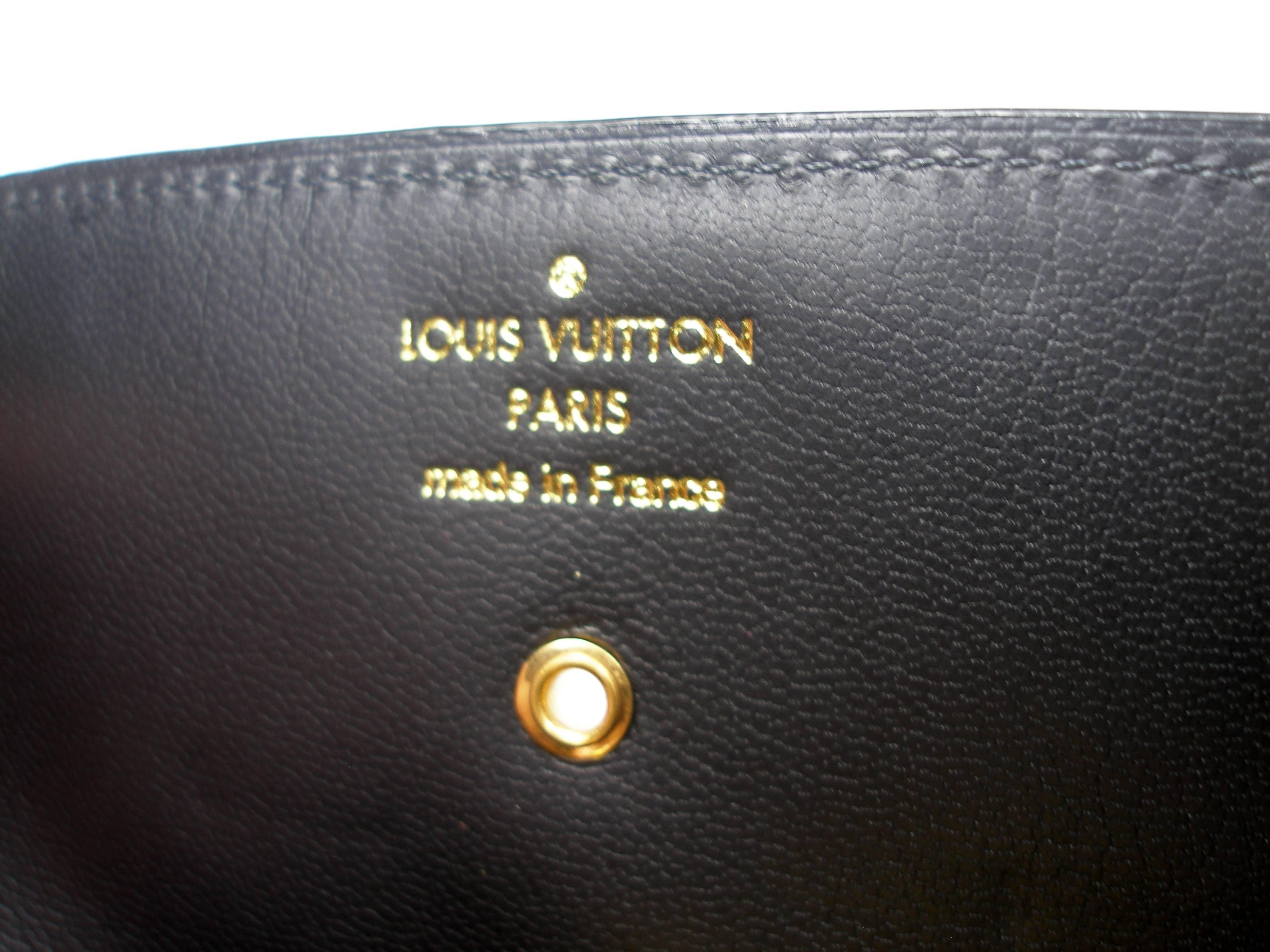  LOUIS VUITTON Box Calfskin Vivienne Duo LV Long Wallet Noir Black / BRAND NEW  5