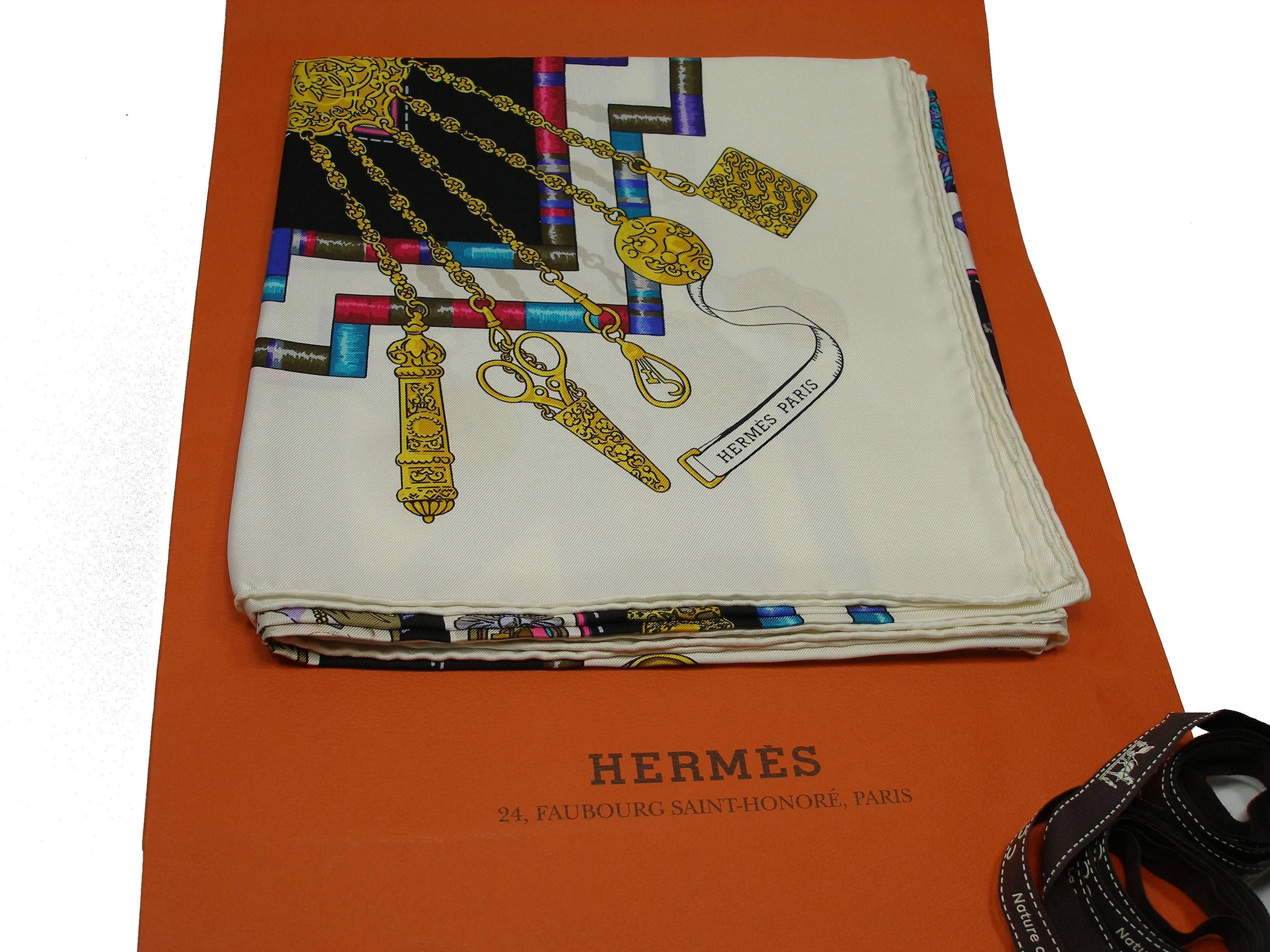 Hermès Les Petites Mains scarf silk twill 90 cm / BRAND NEW 4