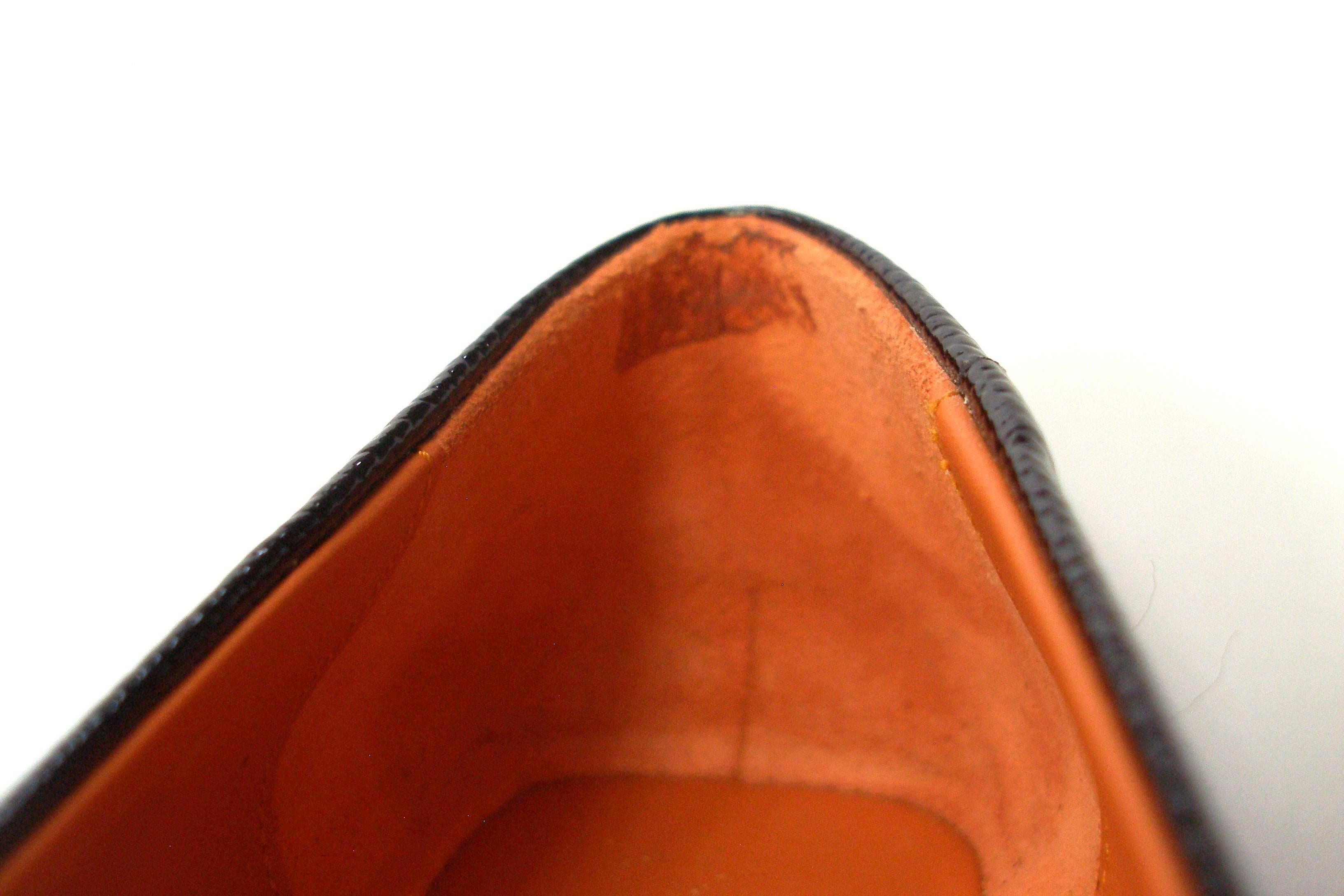 Hermes Black Patent Epsom Leather Liberty Flats Size Europe 38 / BRAND NEW 3