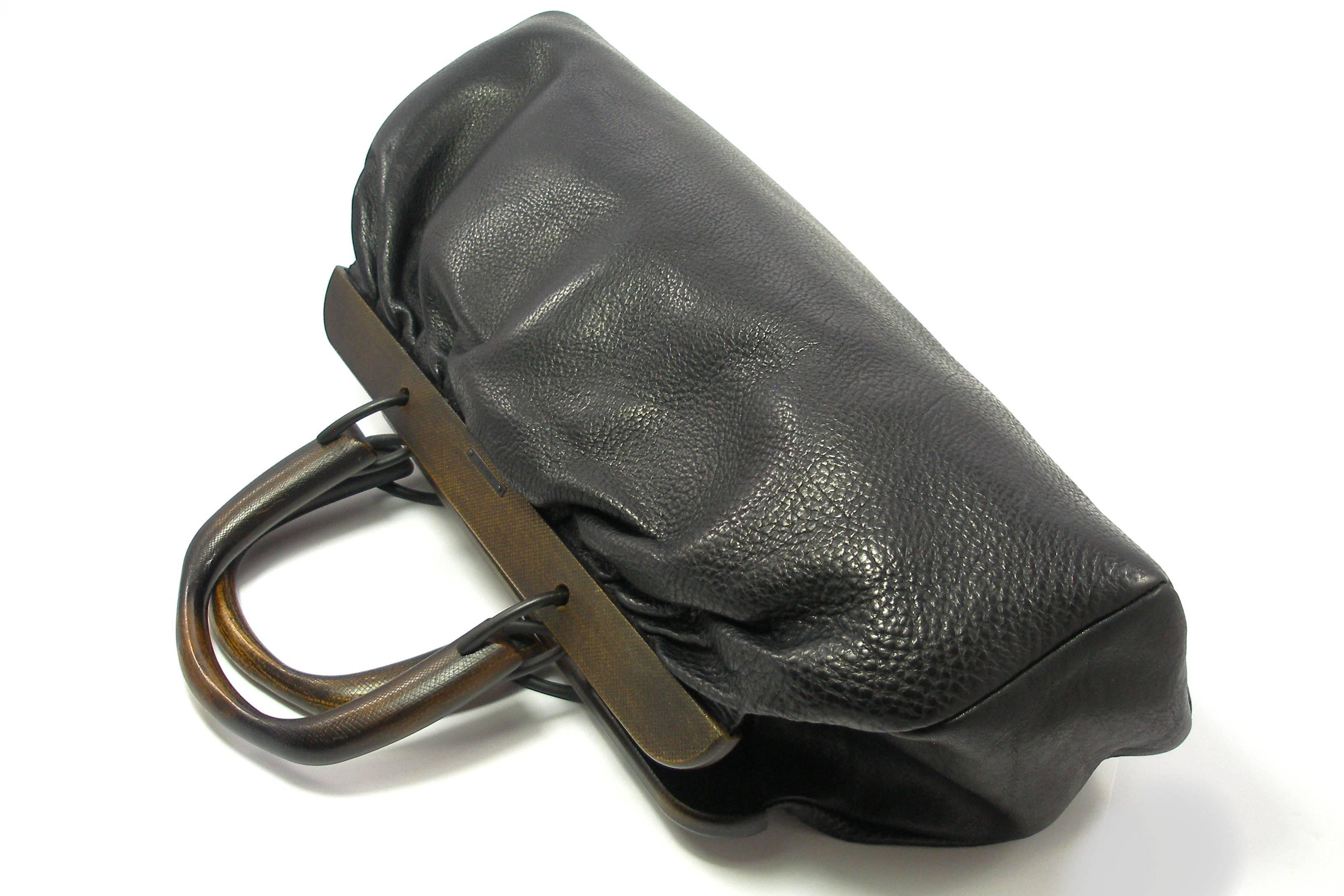 bag with wooden handles