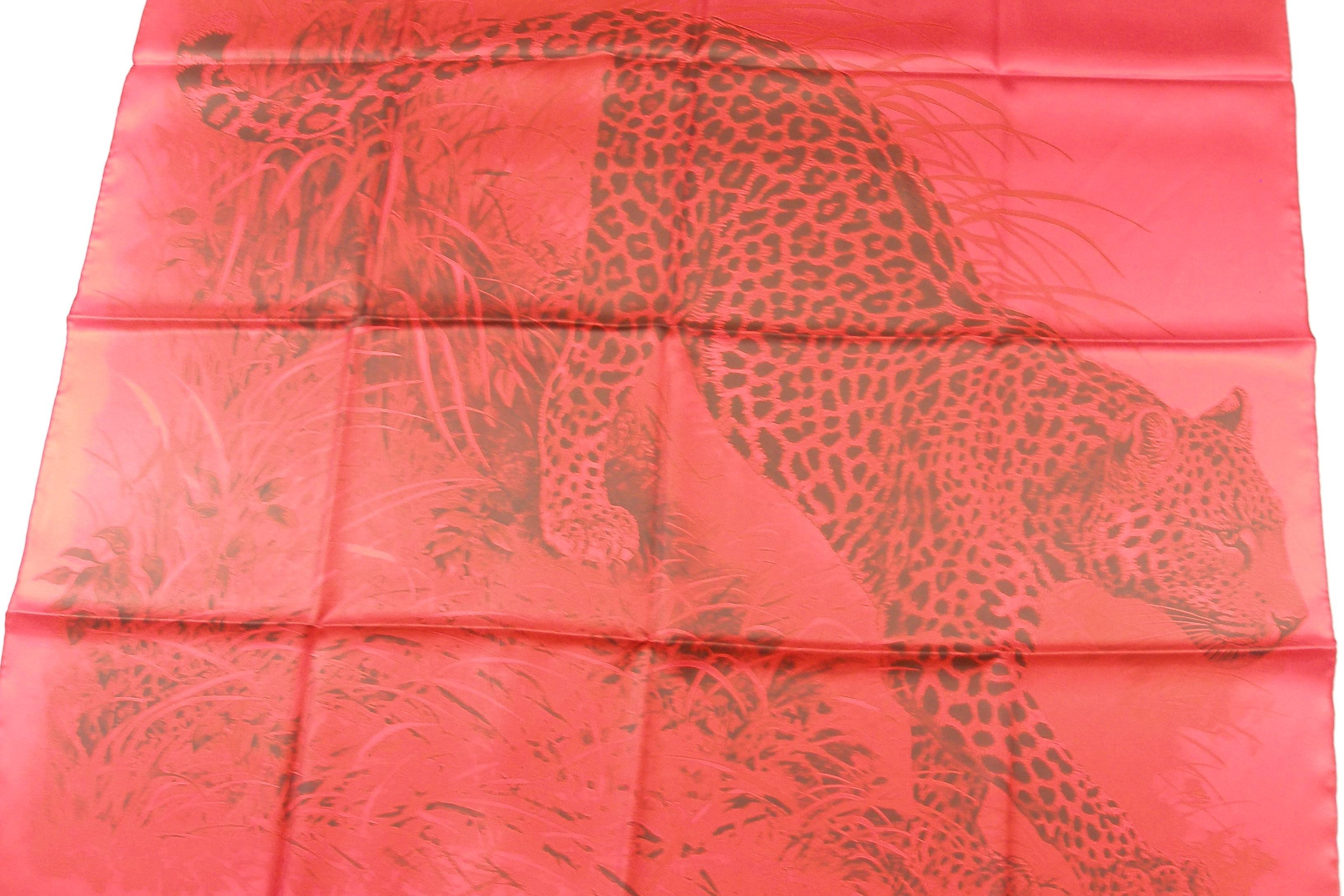 Hermès Made in France Panthera Pardus Silk Twill Scarf 90cm / BRAND NEW ...