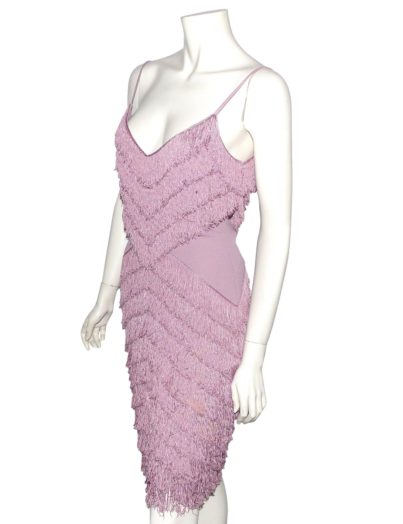 Women's Dior Boutique Dress Fringes Parme S size or 38 / EXCELLENTE CONDITION 