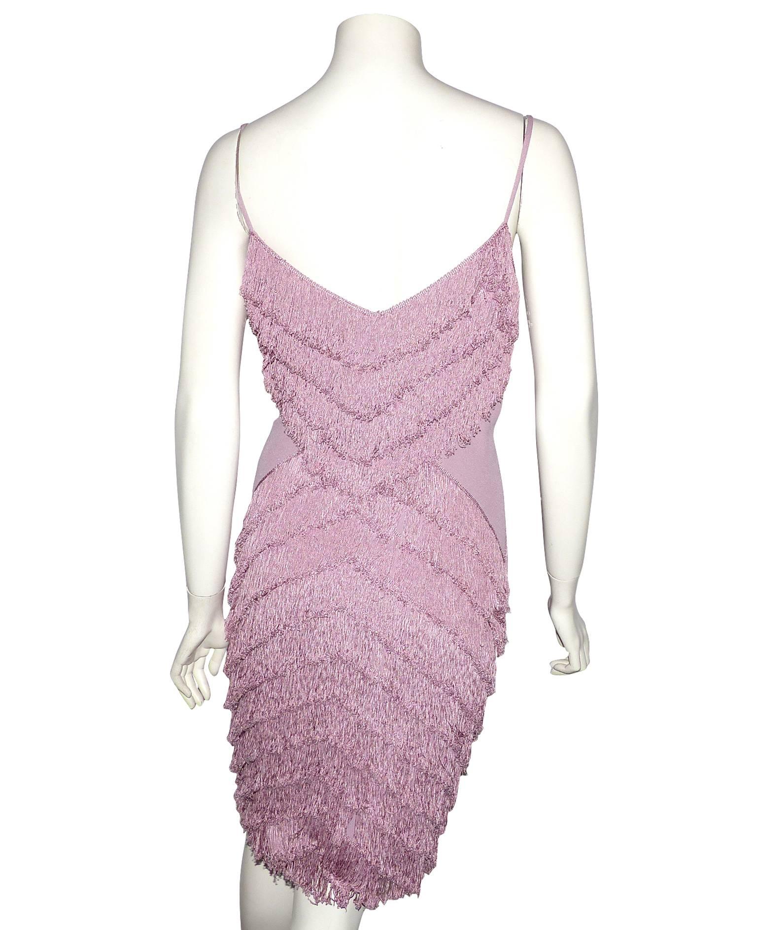 Dior Boutique Dress Fringes Parme S size or 38 / EXCELLENTE CONDITION  2