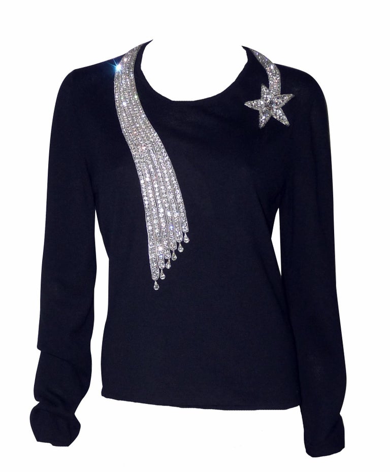 EXCEPTIONAL and RARE Chanel Comete Pull in Cashmere / Like New at 1stDibs EXCEPTIONAL and RARE Chanel Comete Pull in Cashmere / Like New at 1stDibs