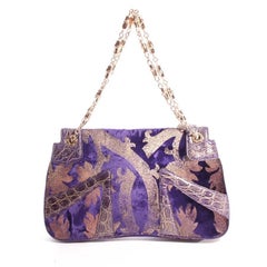 Iconic Tom Ford Gucci 2004 Leather Velvet Crystal Runway Dragon Bag