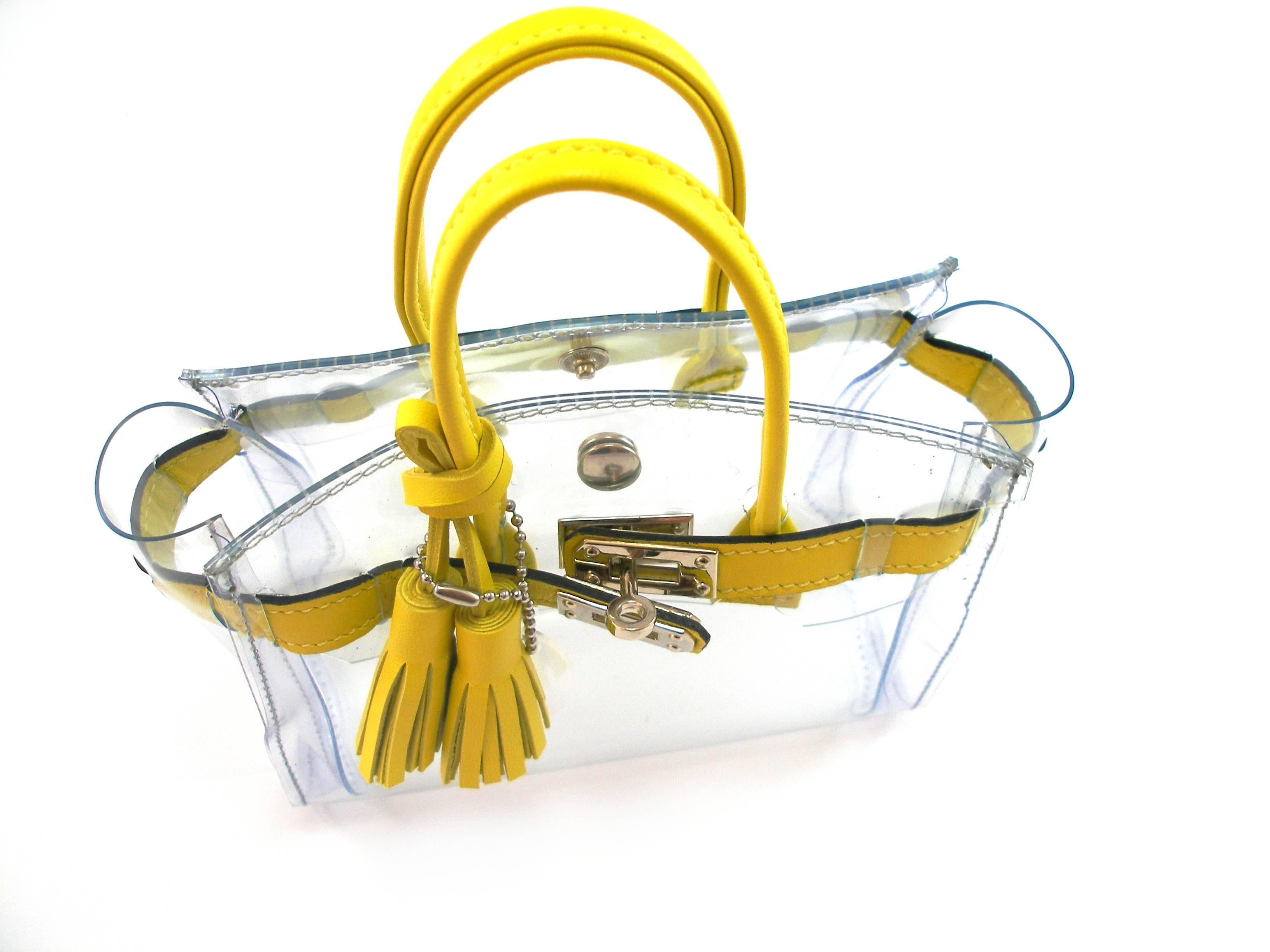 ORIGINAL Mon Autre Sac ® MINI Cabas Diamant pvc and Yellow leather / Brand New € In New Condition In VERGT, FR