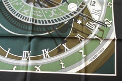 RARE Hermès Made in France Mécanique du Temps  scarf silk 90 cm / BRAND NEW