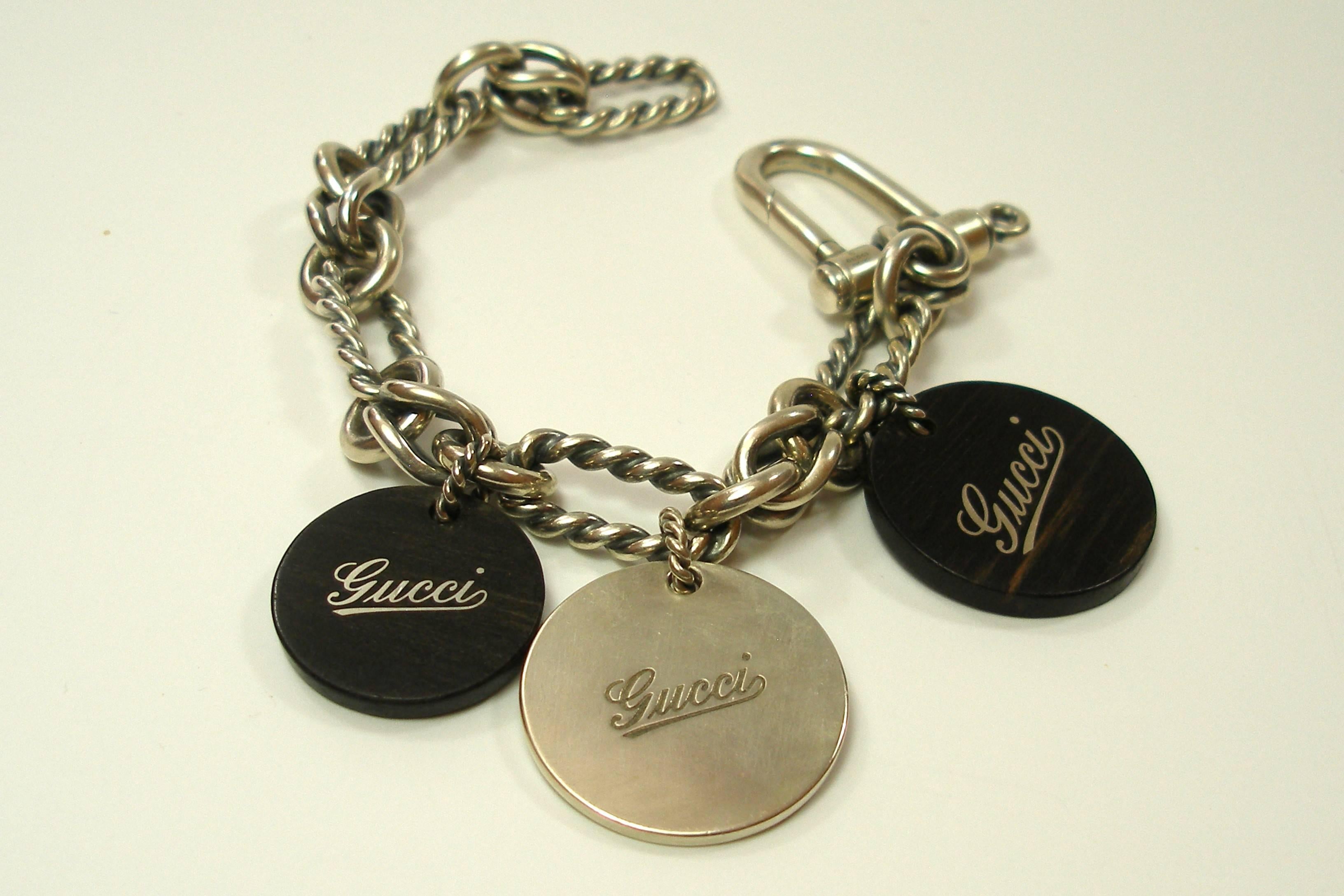 gucci silver charm bracelets
