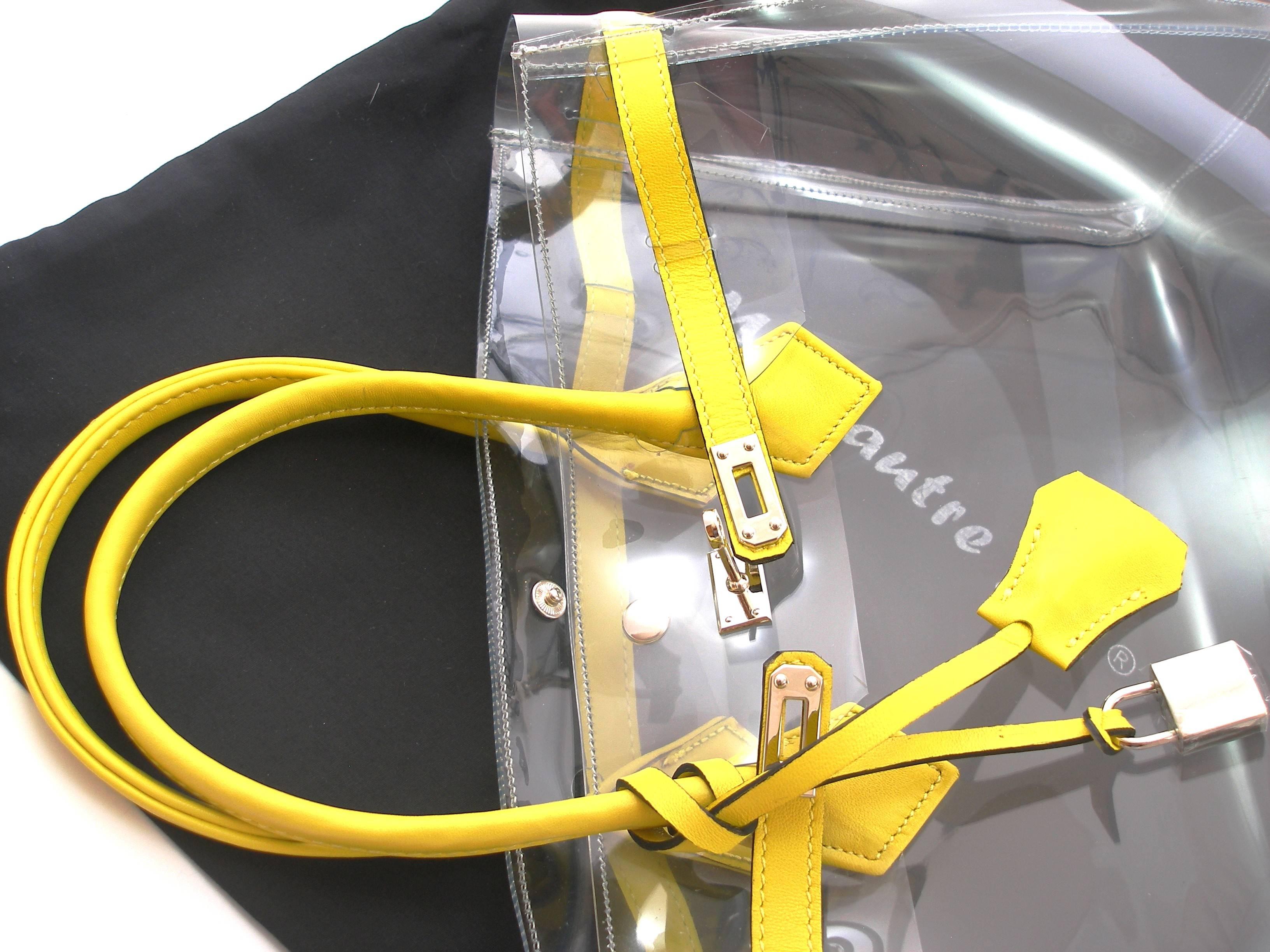 ORIGINAL Mon Autre Sac ® Cabas Diamant pvc and Yellow leather / Brand New  For Sale 1