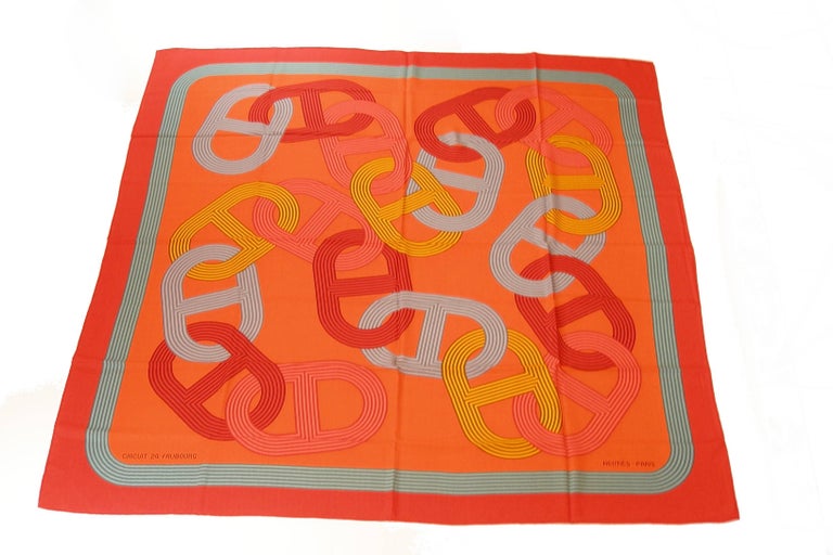 HERMES Made In France GM 140 / 55 Circuit 24 Faubourg Cashmere Shawl ...