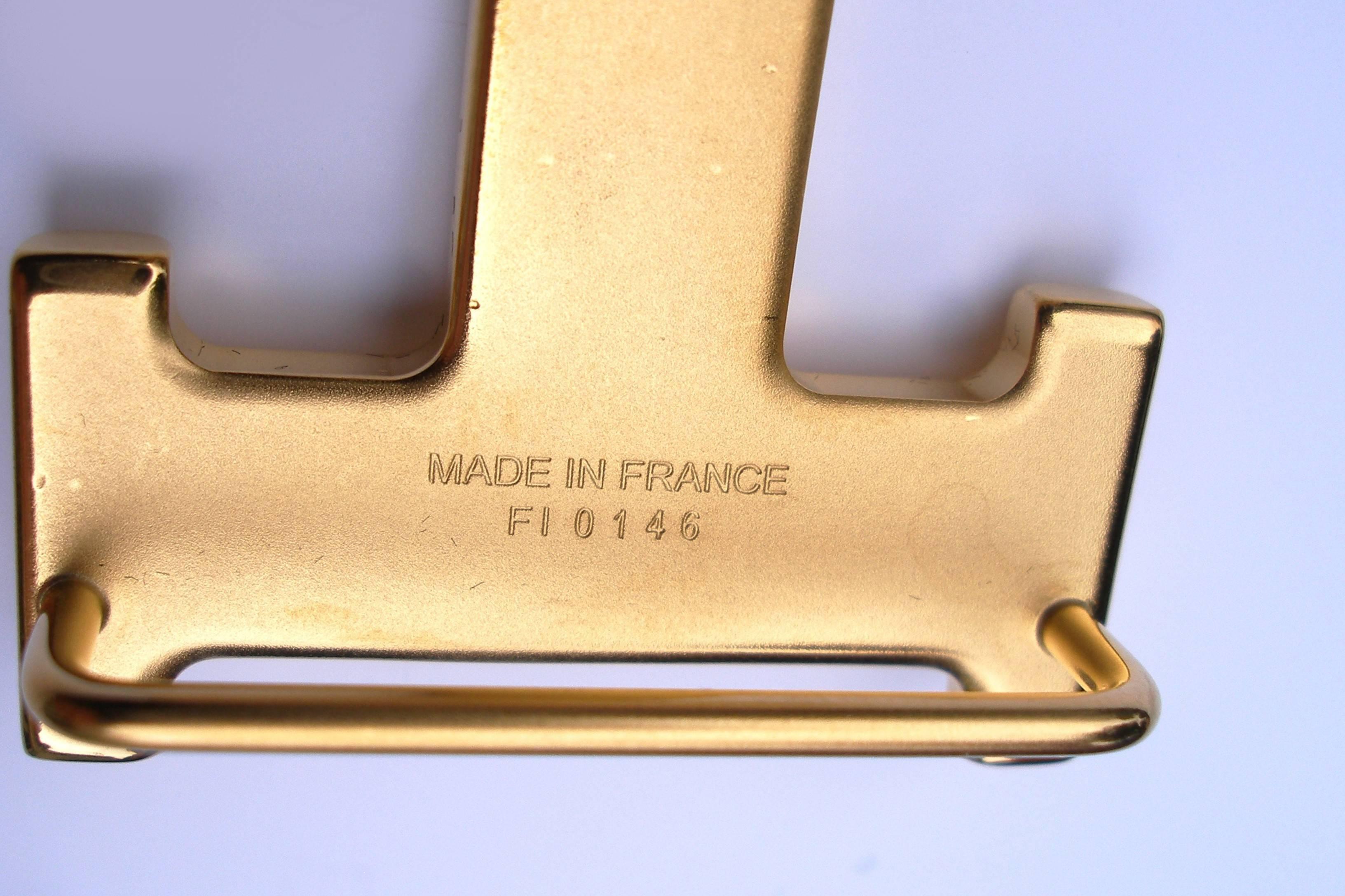  HERMES H Constance Belt Buckle Gold Plated / BRAND NEW  1
