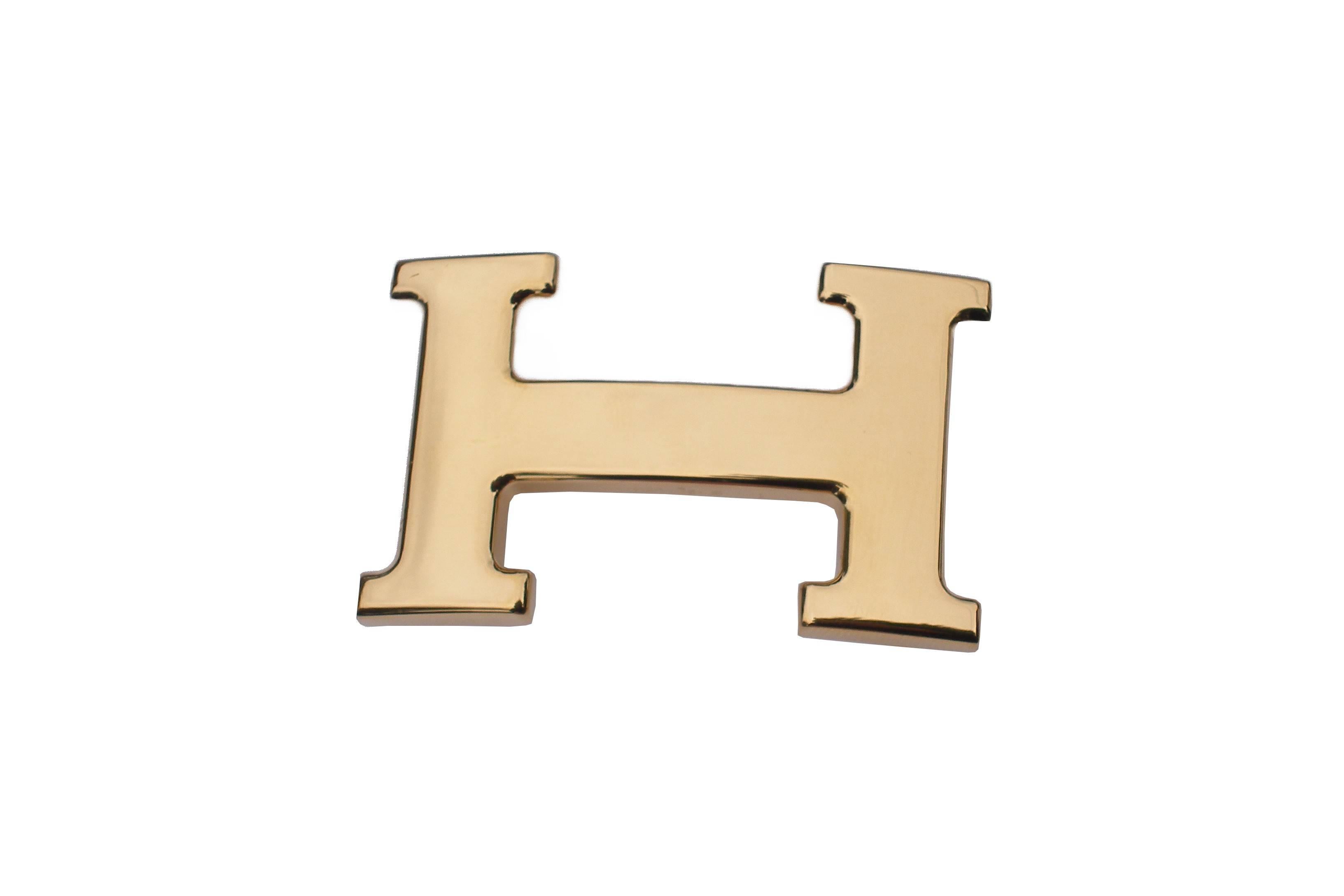  HERMES H Constance Belt Buckle Gold Plated / BRAND NEW  2
