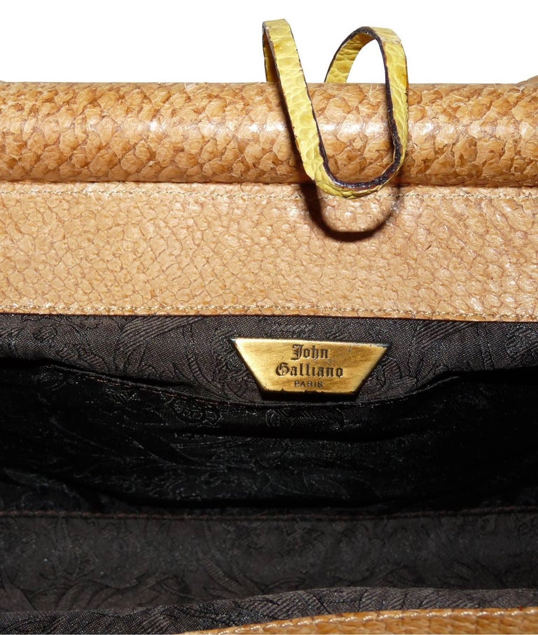 STUNNING and RARE Bag John Galliano Exotic Leather at 1stDibs