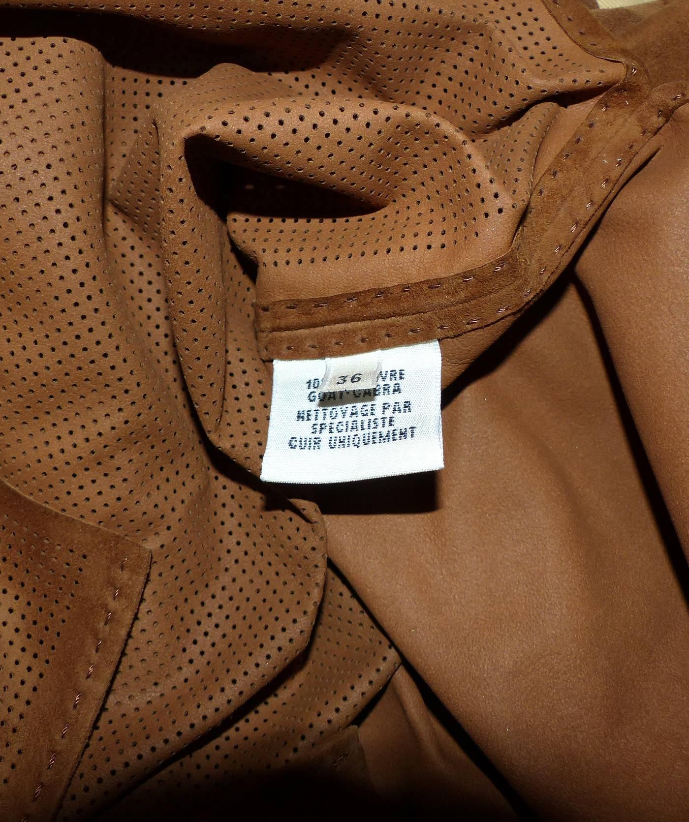 Gorgeous Hermès Tunique Perforated Brown Suede / EXCELLENTE CONDITION  5